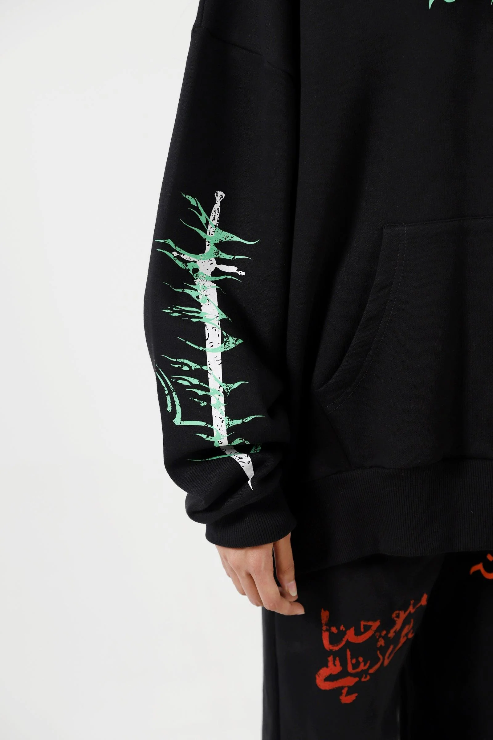 "Hanif niazi" printed collab hoodie - Image 9