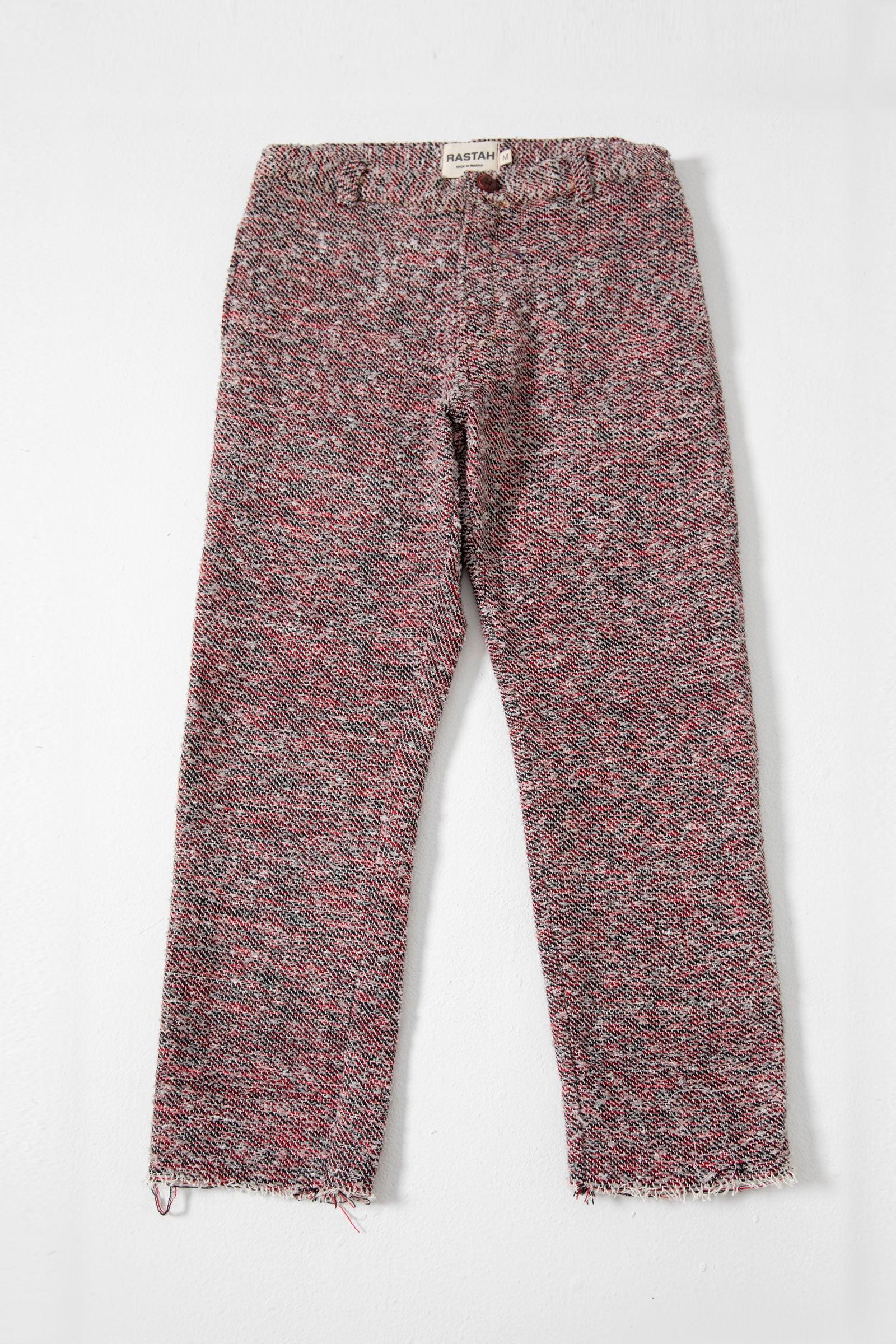 Recycled mixed yarn trousers