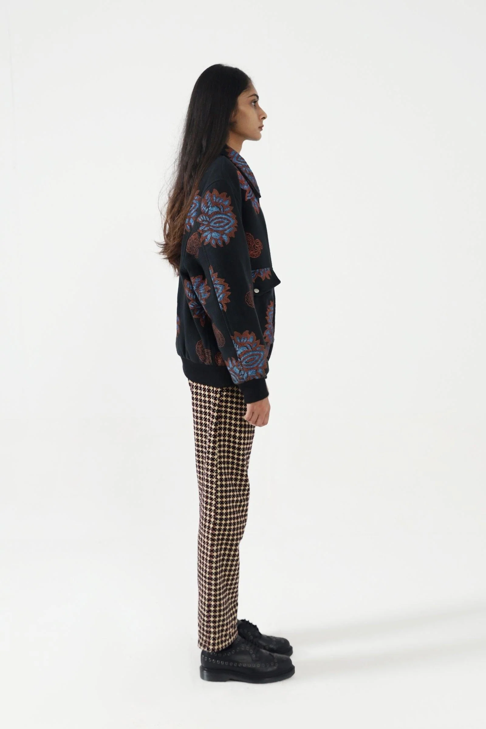 "Lost in translation" version 2 blockprint bomber jacket - Image 6