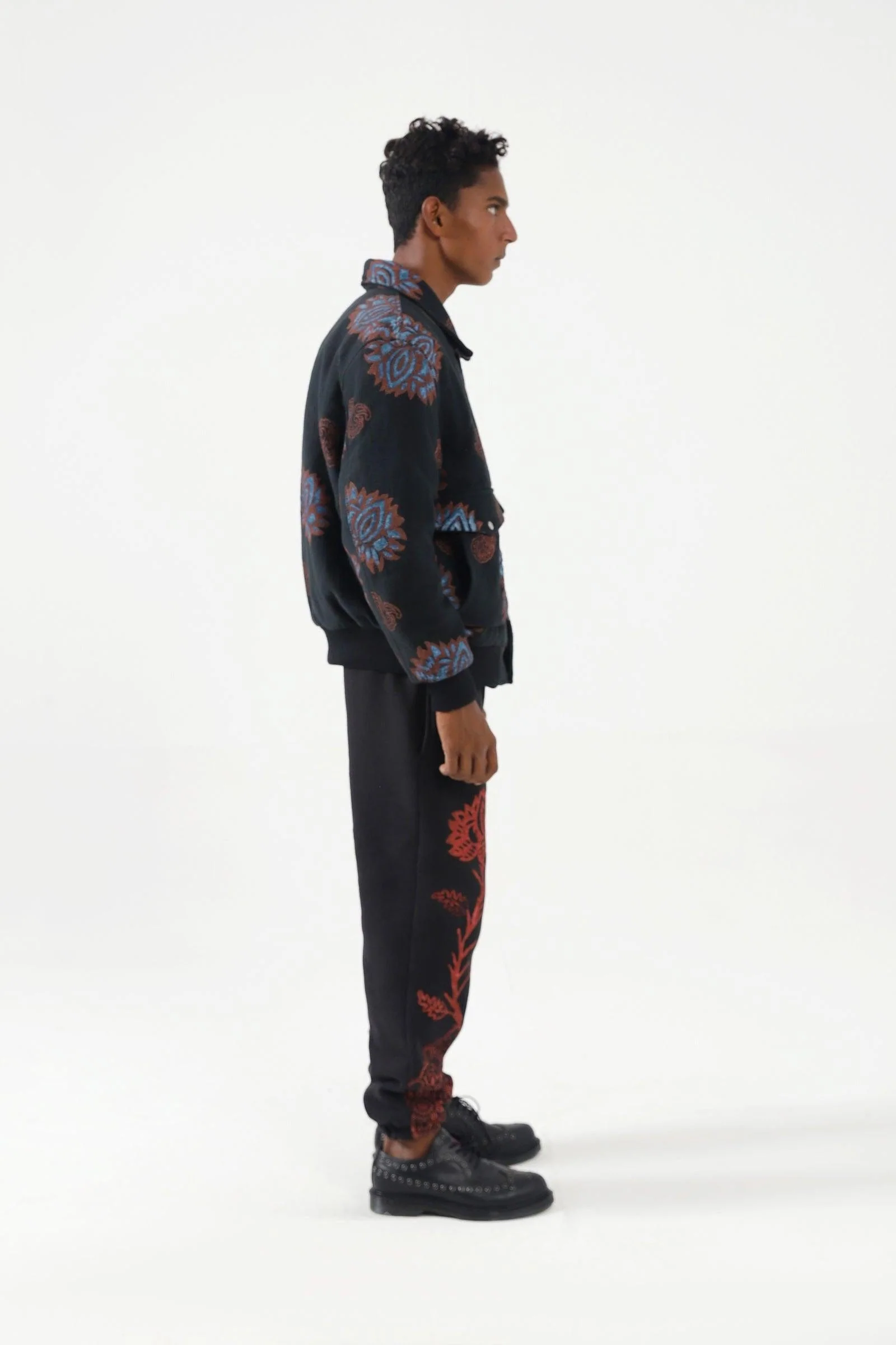 "Lost in translation" version 2 blockprint bomber jacket - Image 9