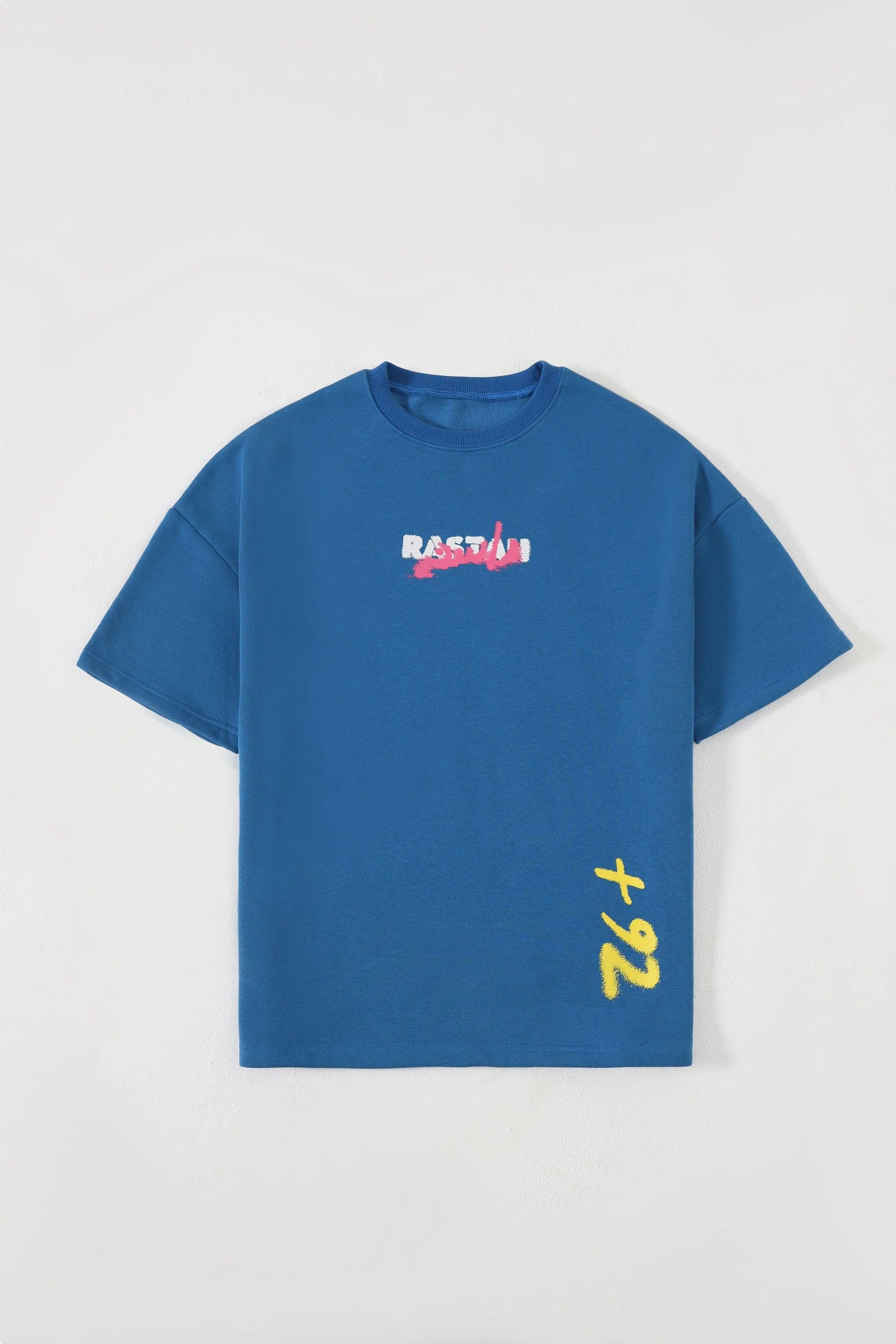 Test run - "+92" royal blue patch T-shirt