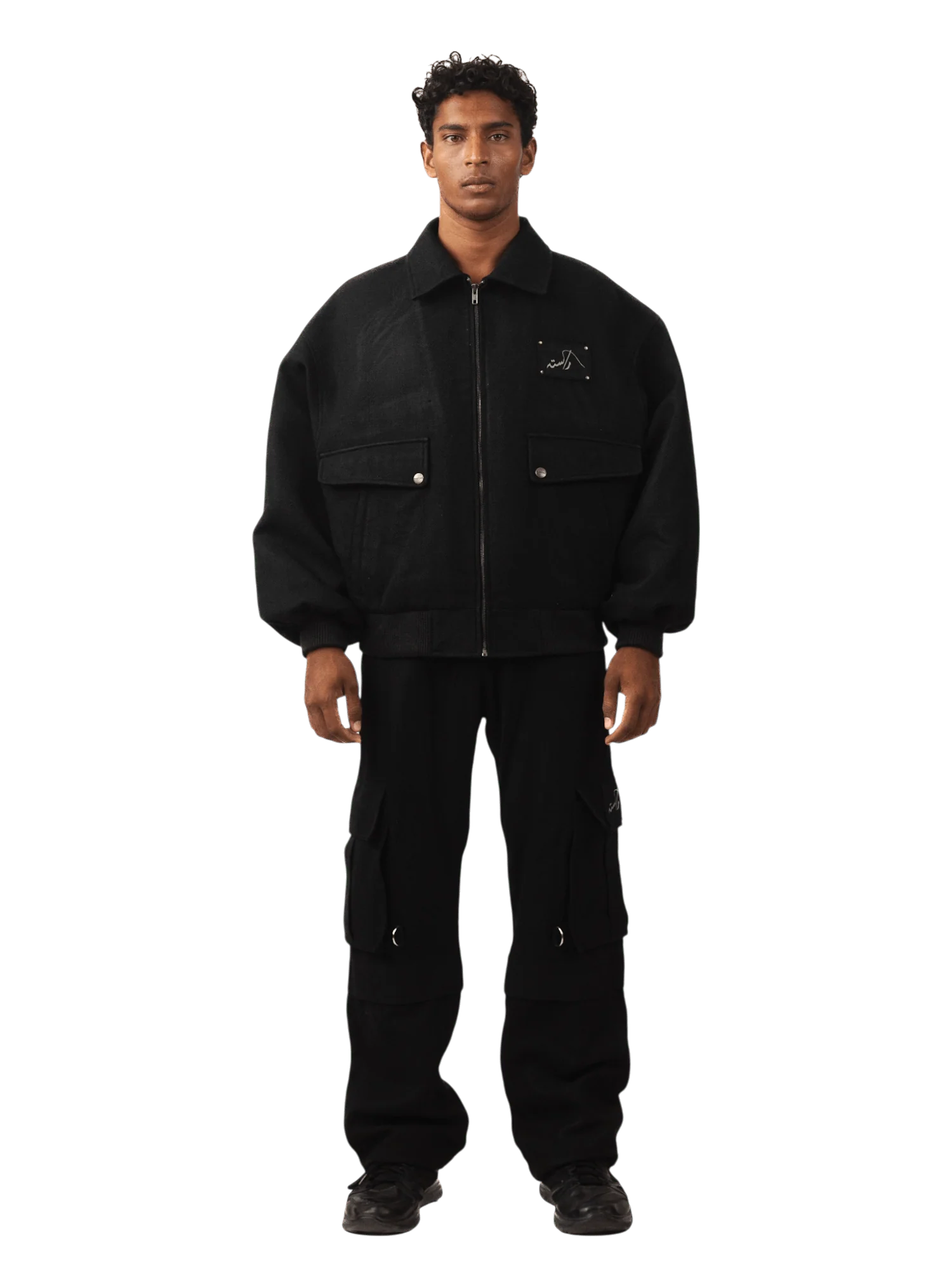 "95" oversized diamond dobby bomber jacket (V5) - Image 2