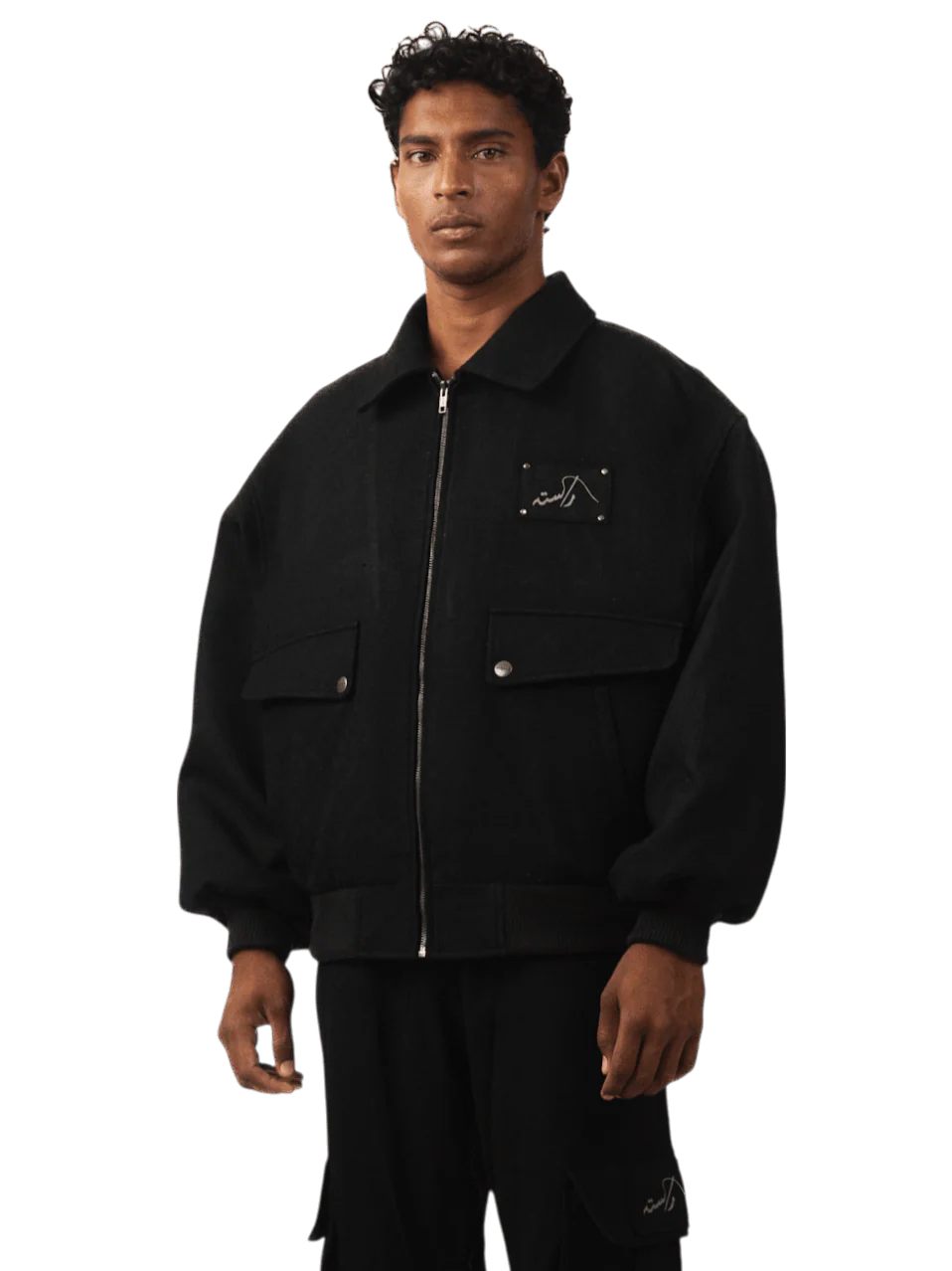 "95" oversized diamond dobby bomber jacket (V5) - Image 3