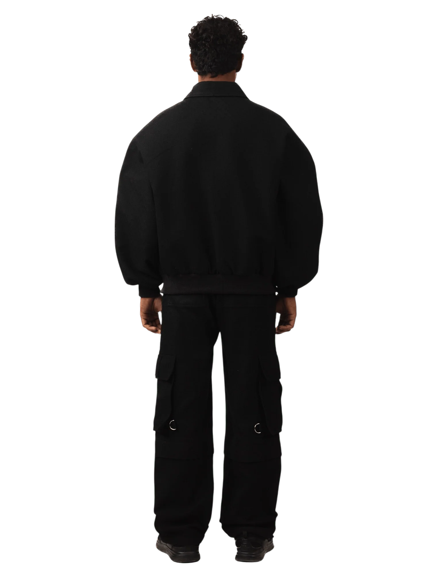 "95" oversized diamond dobby bomber jacket (V5) - Image 5