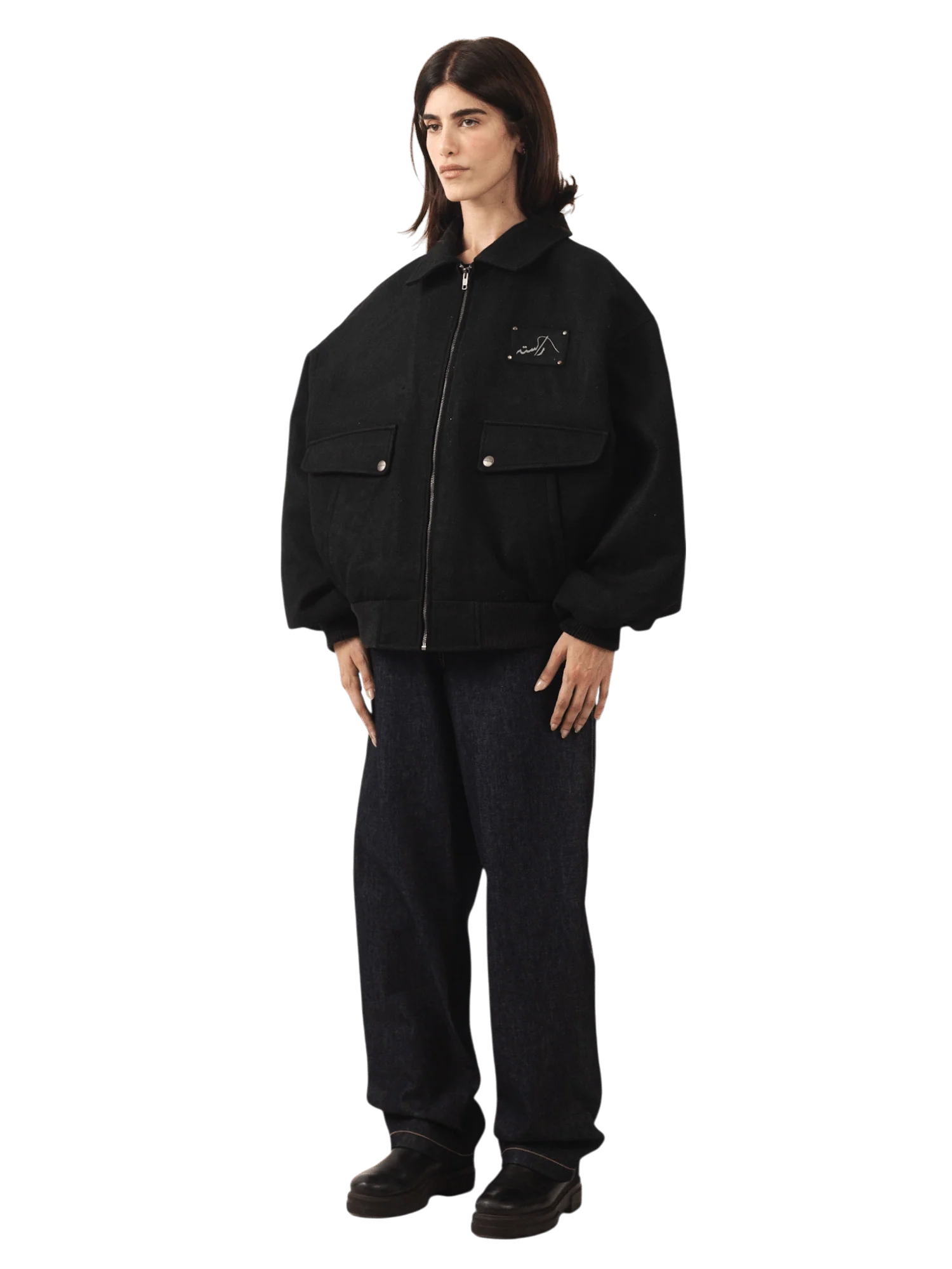 "95" oversized diamond dobby bomber jacket (V5) - Image 9