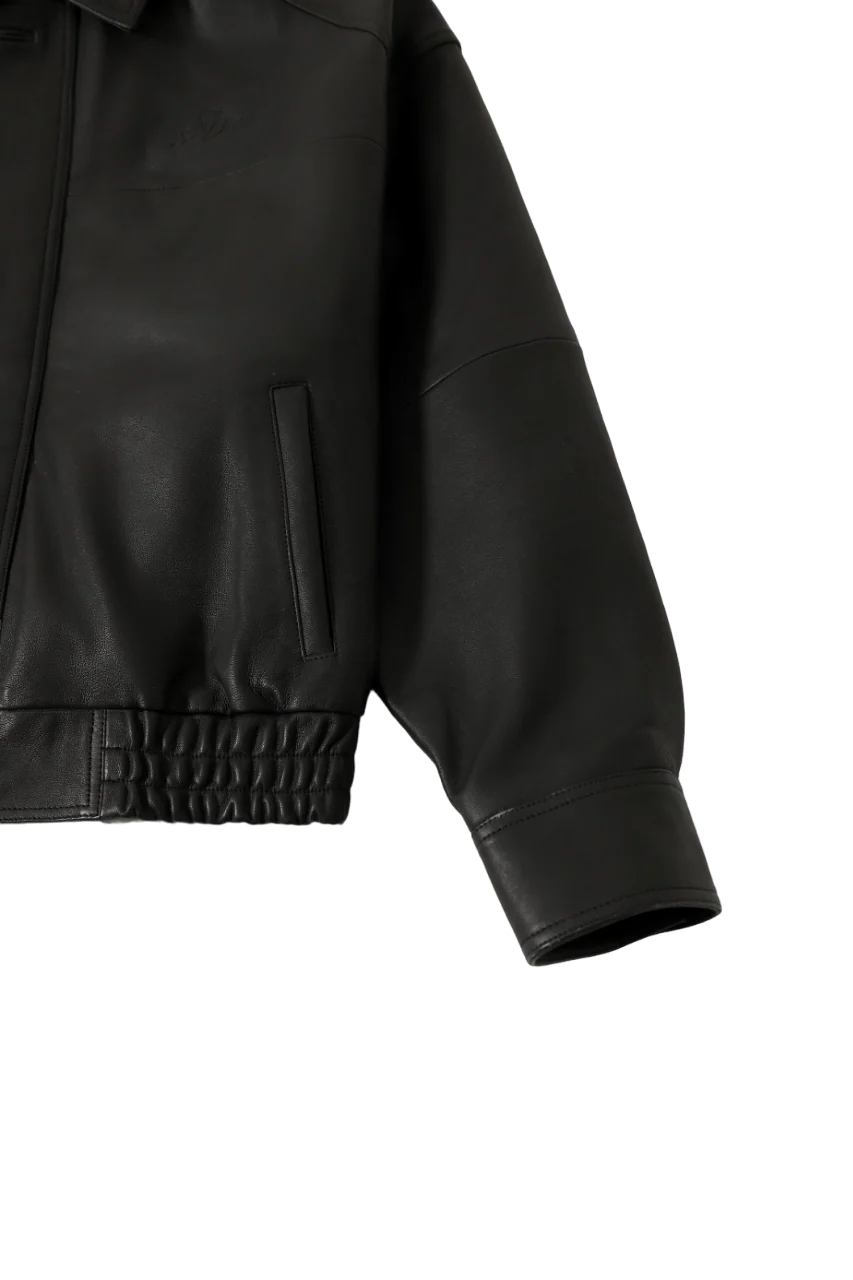 "95" oversized leather emboss jacket - Image 10