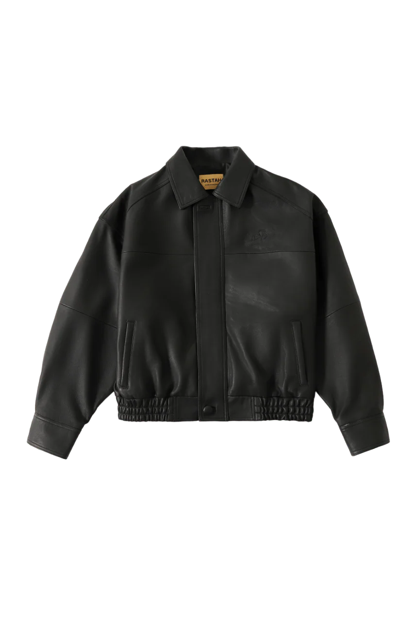 "95" oversized leather emboss jacket - Image 3