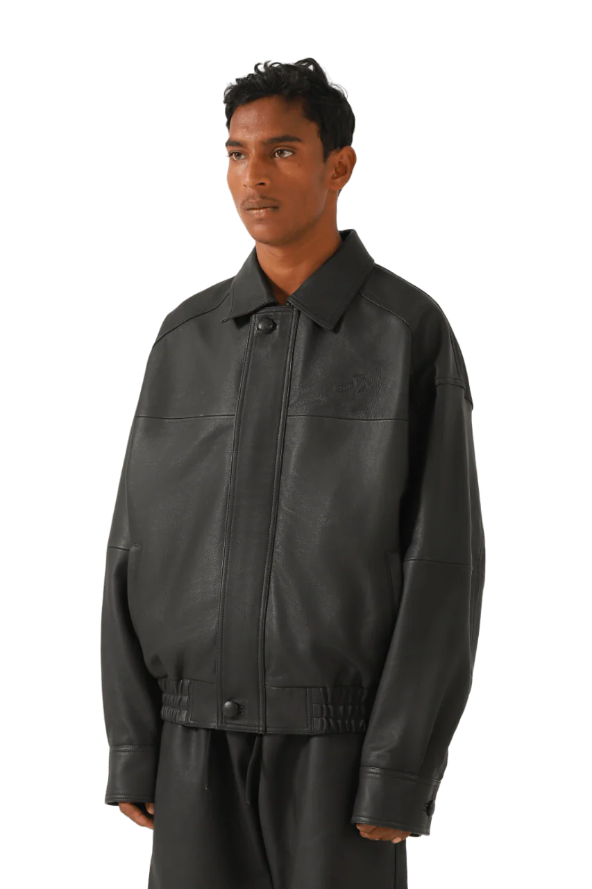 "95" oversized leather emboss jacket - Image 6