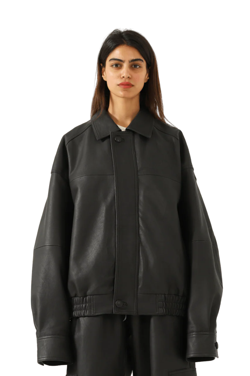 "95" oversized leather emboss jacket - Image 7