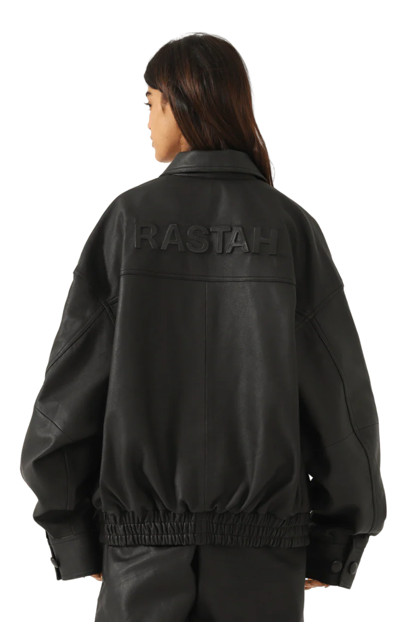 "95" oversized leather emboss jacket - Image 9