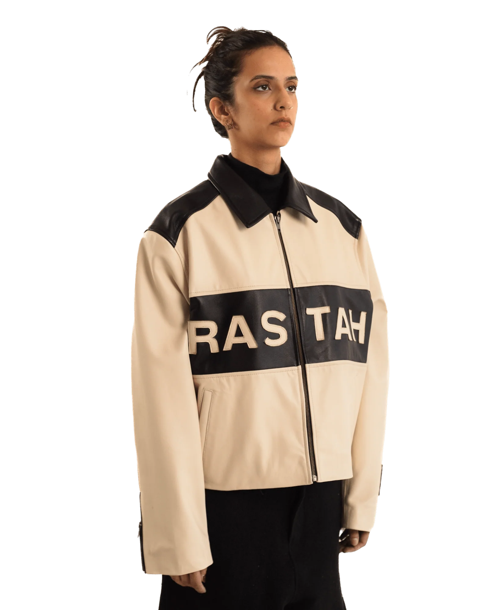 "95" two tone leather jacket - Image 11