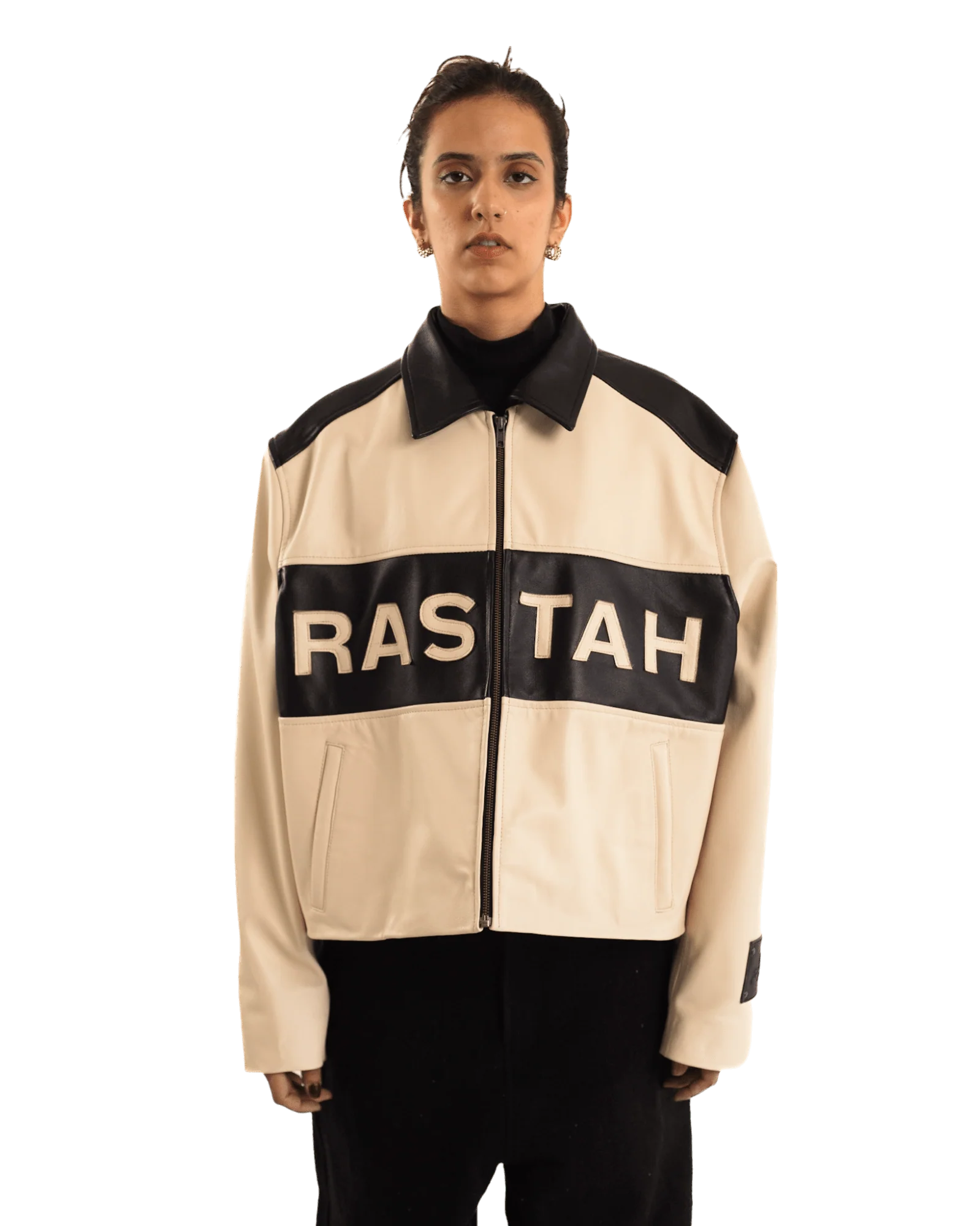 "95" two tone leather jacket - Image 4