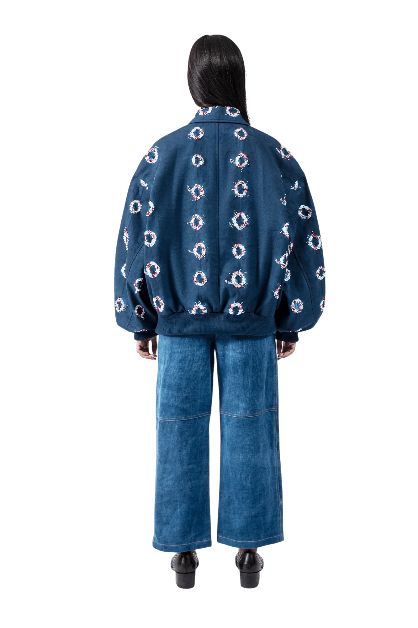 Aab-E-Nilam pearls bomber jacket - Image 15