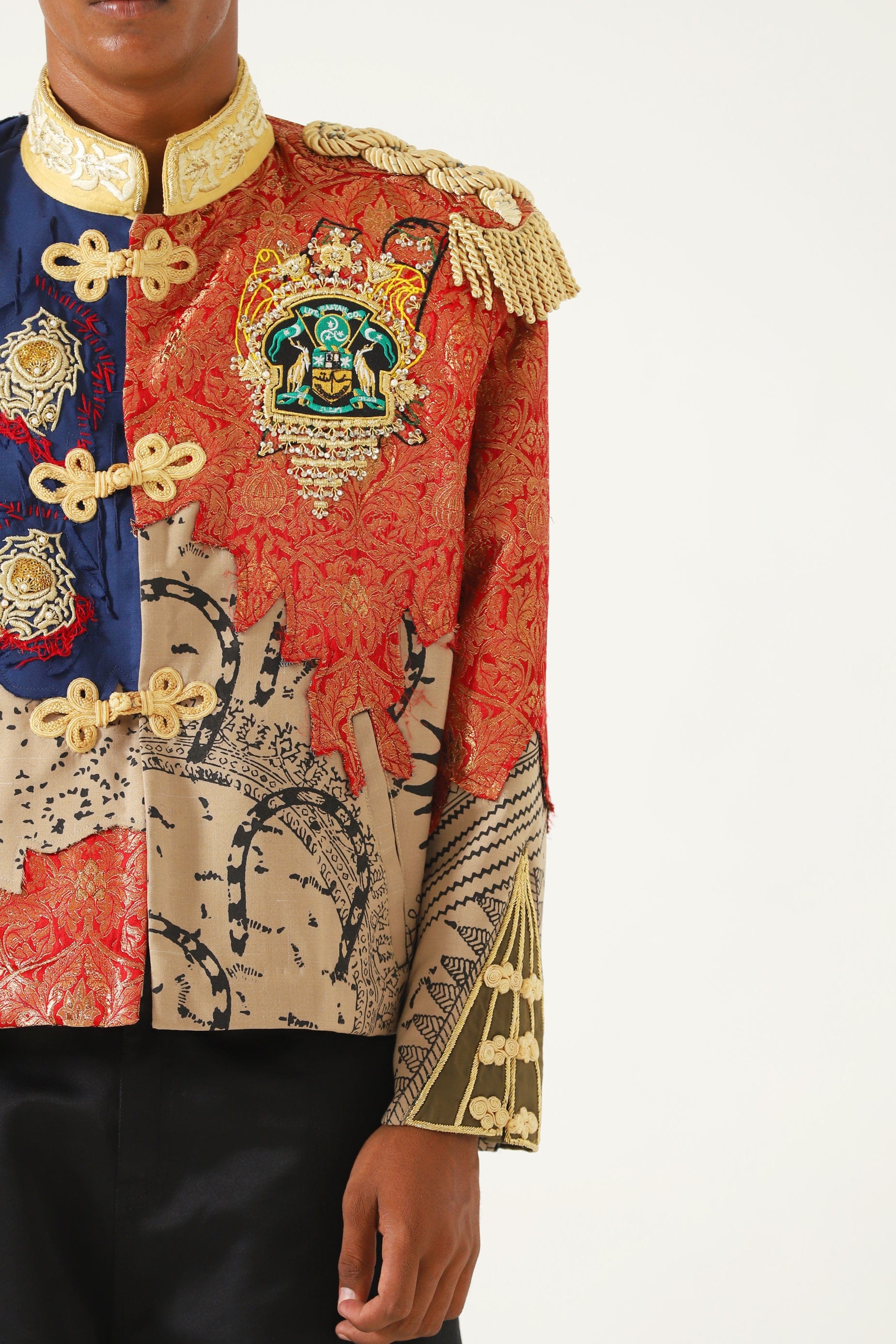 Abstract mixed media jacket - Image 5