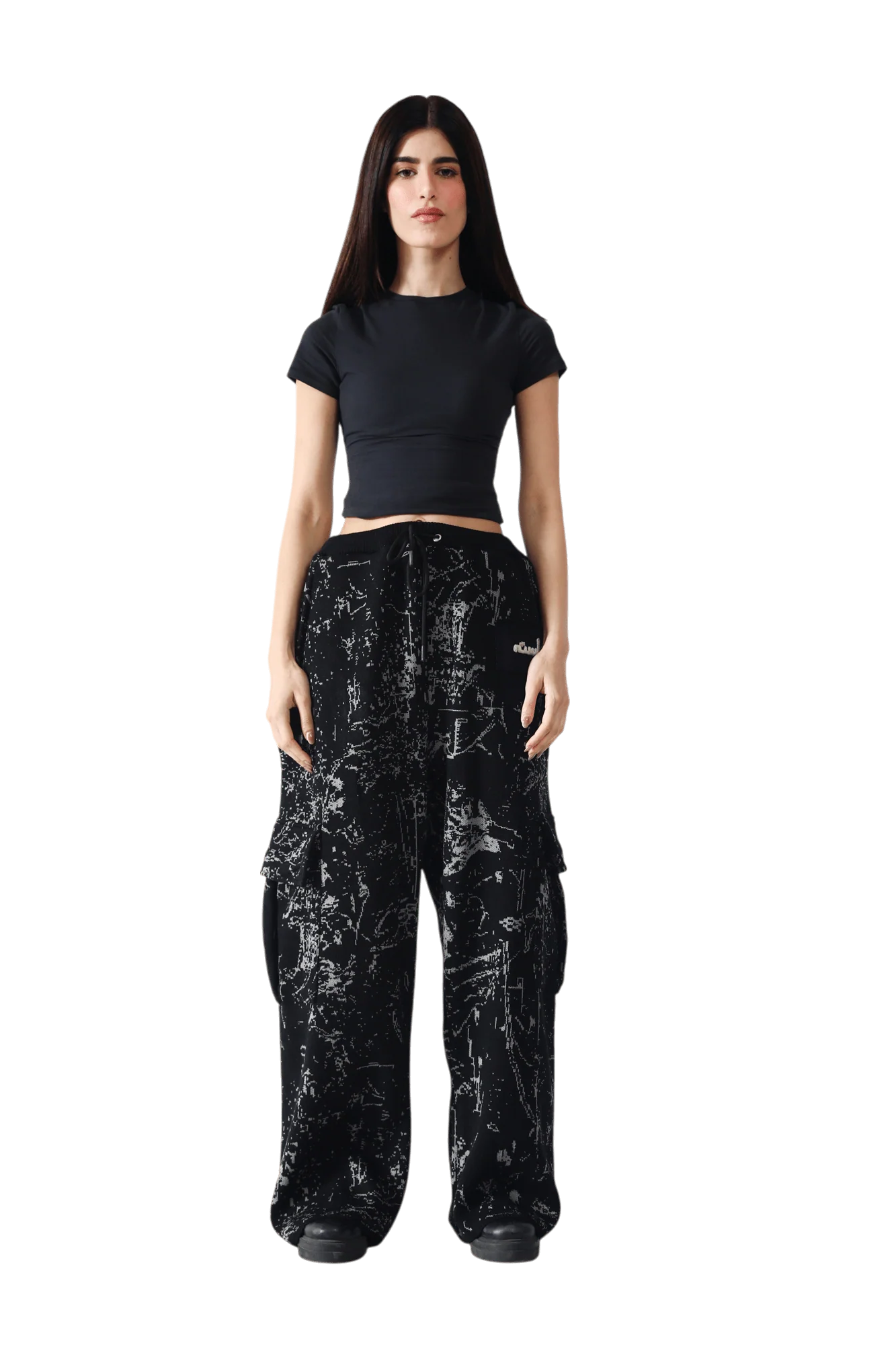 Acid rain jacquard cargo pants - Image 10