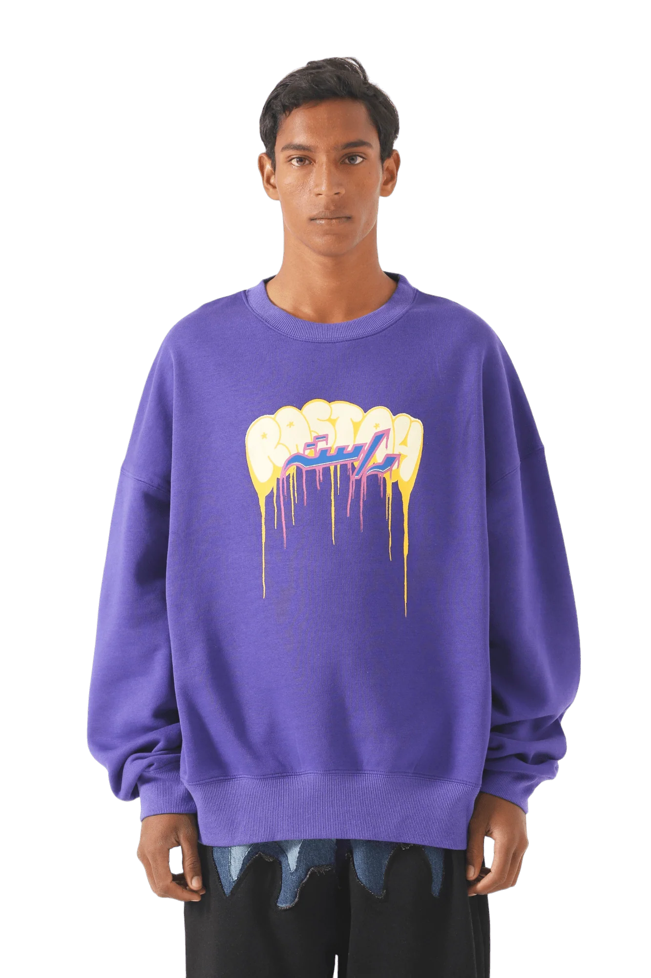 "All eyes on me" purple sweatshirt - Image 6