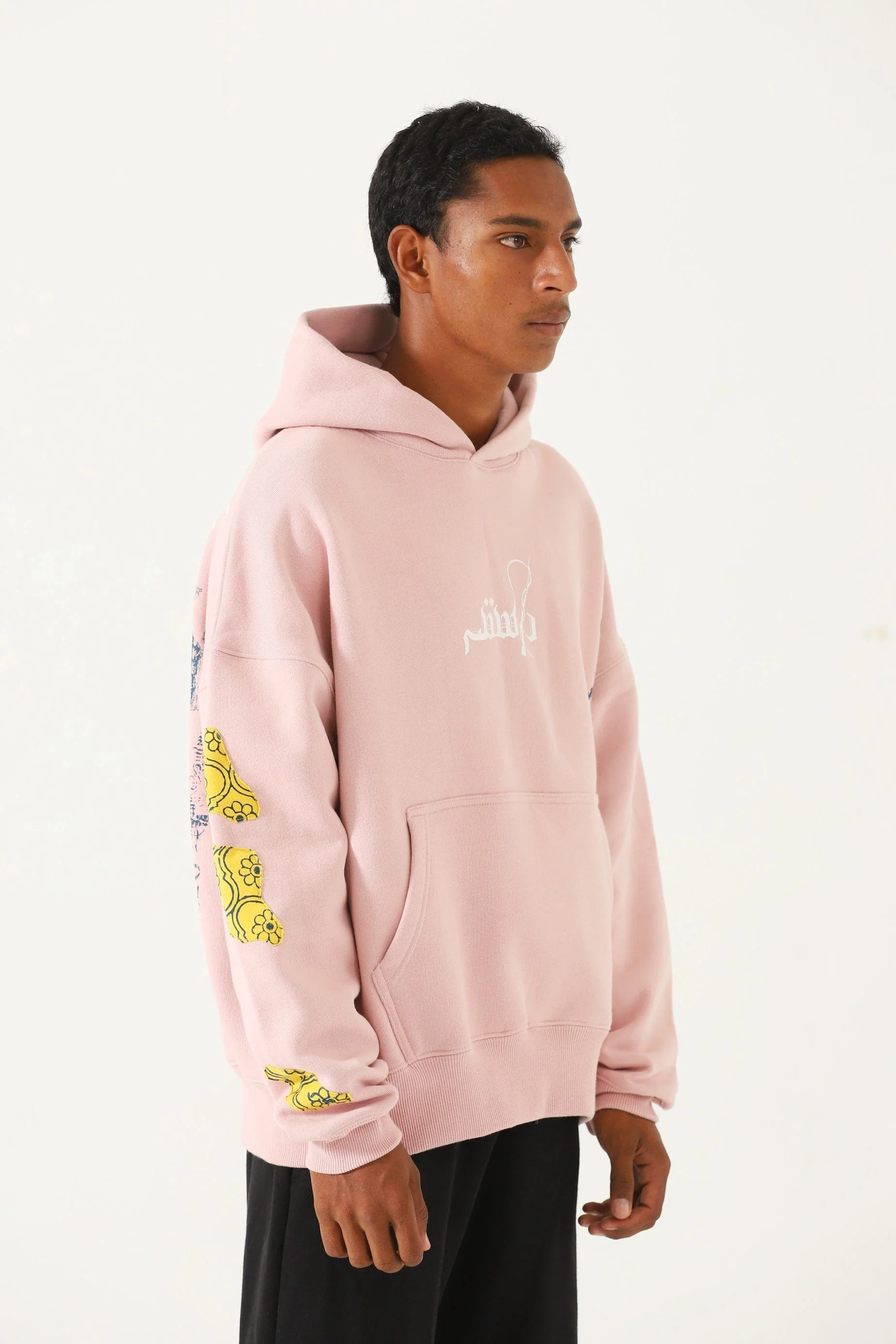 "Azaad" block print patchwork hoodie - Image 10