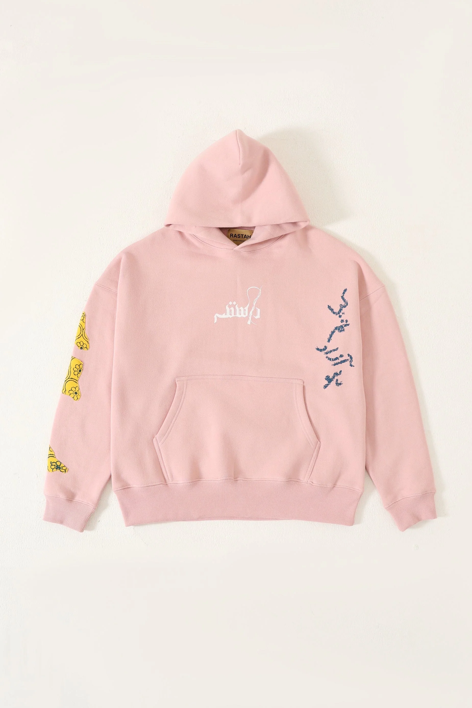 "Azaad" block print patchwork hoodie - Image 3