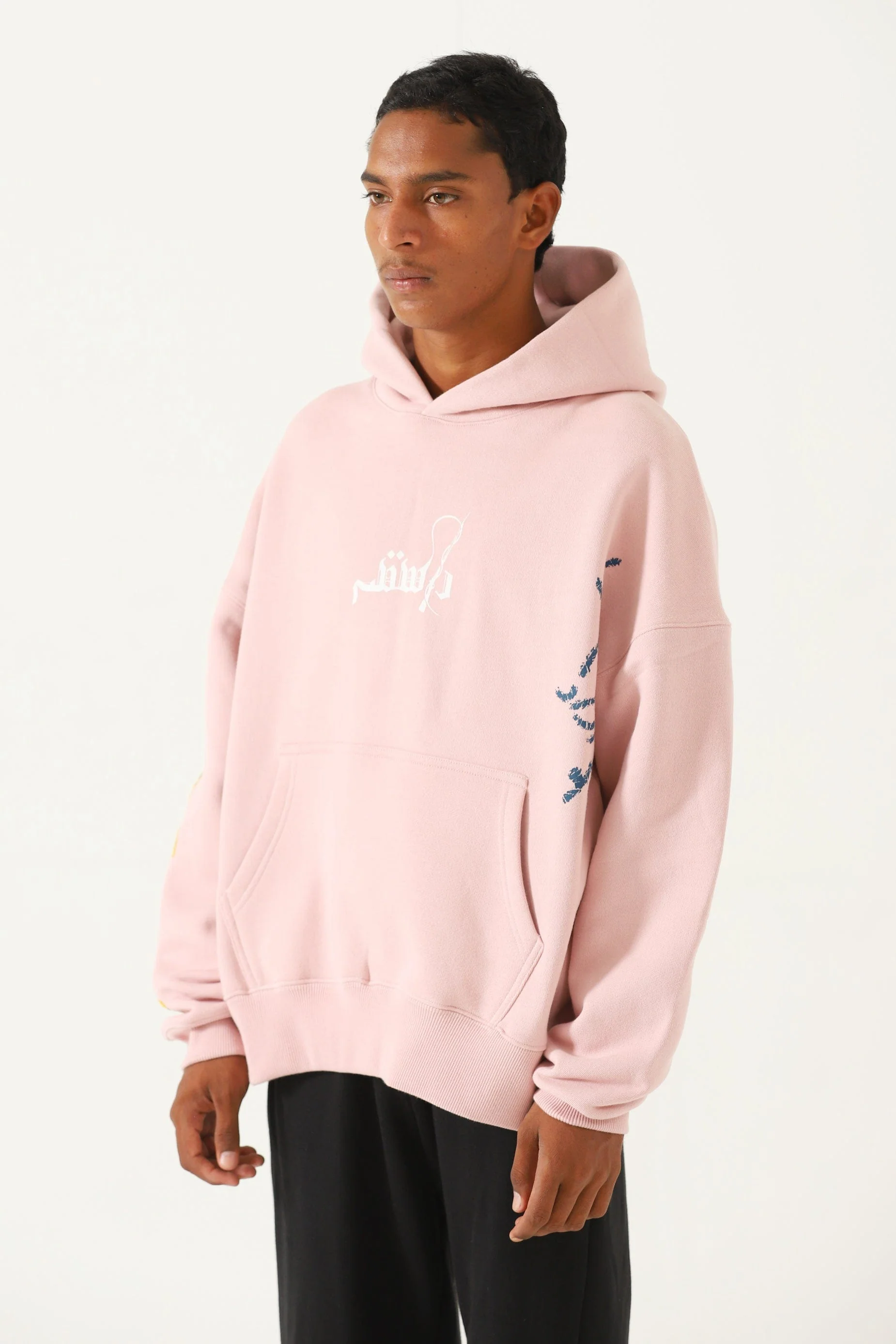 "Azaad" block print patchwork hoodie - Image 7