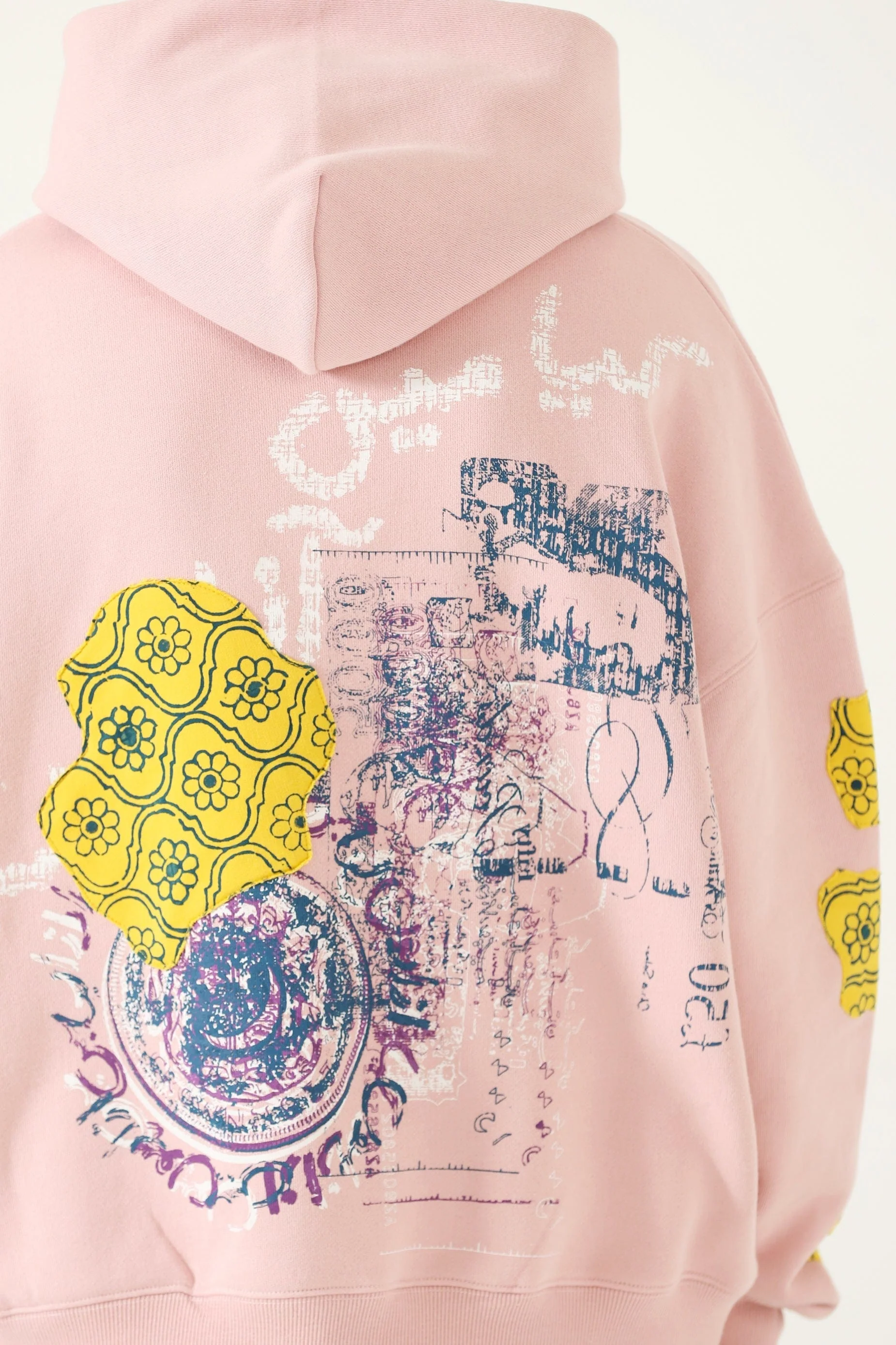"Azaad" block print patchwork hoodie - Image 9