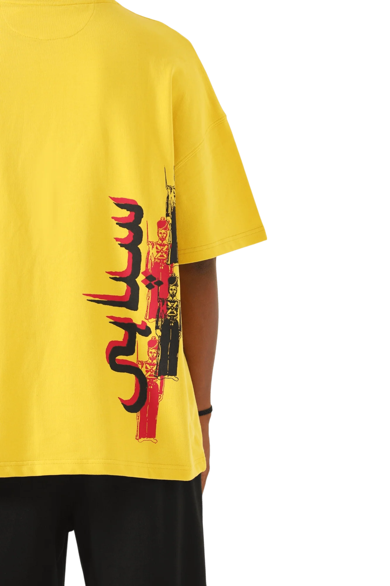 "Azaadi" printed mustard T-shirt - Image 7
