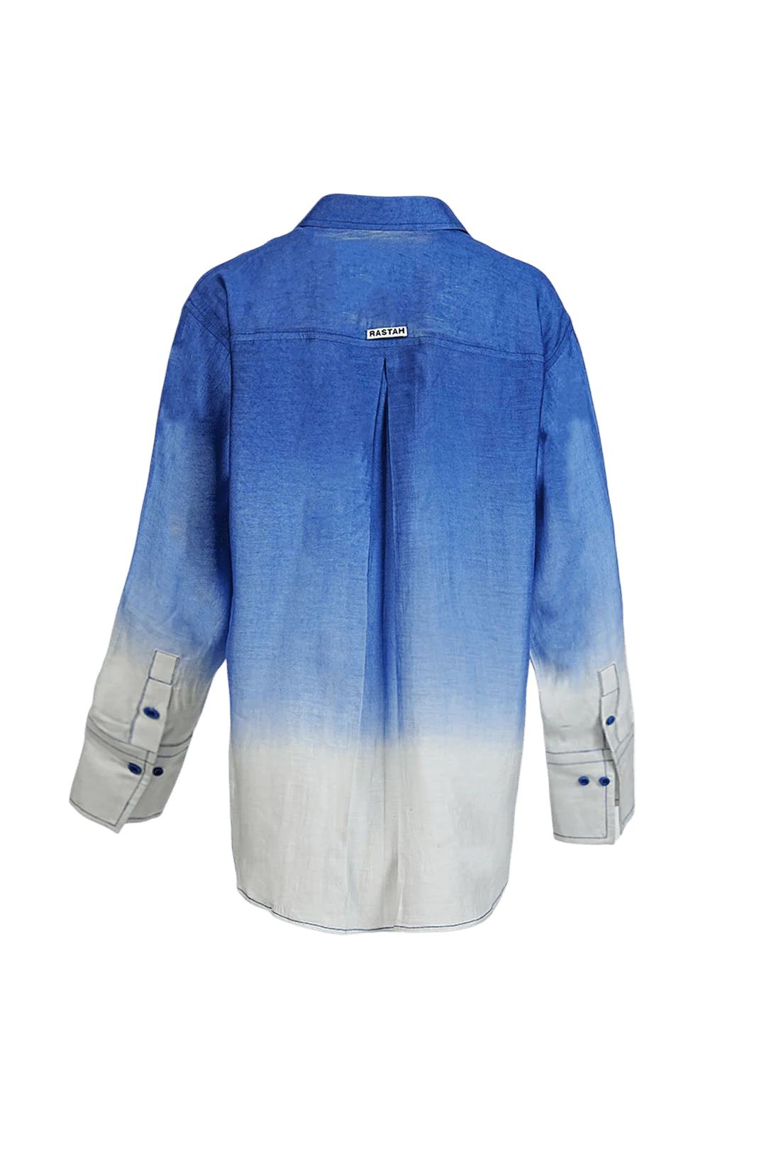 Azure bloom silk button-down - Image 8