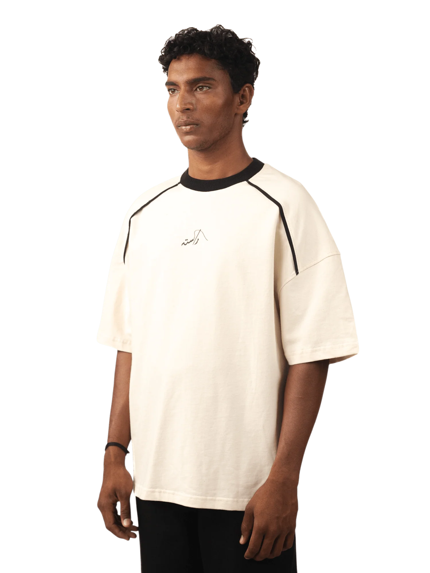 Beige contrast T-shirt (V5) - Image 3
