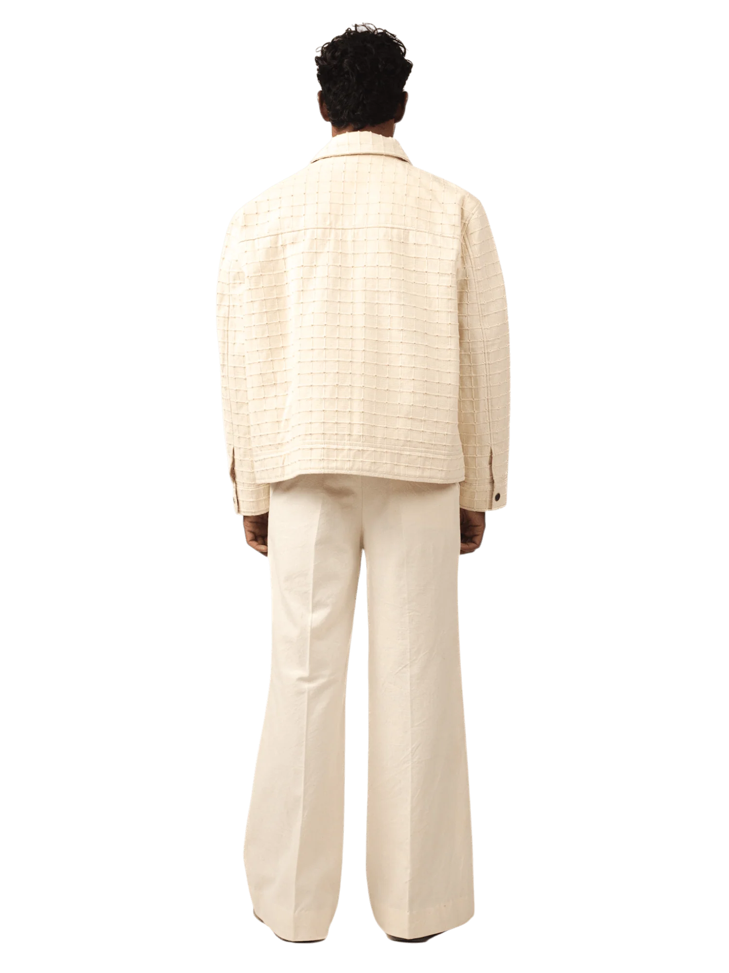 Beige handwoven chore jacket (V5) - Image 6