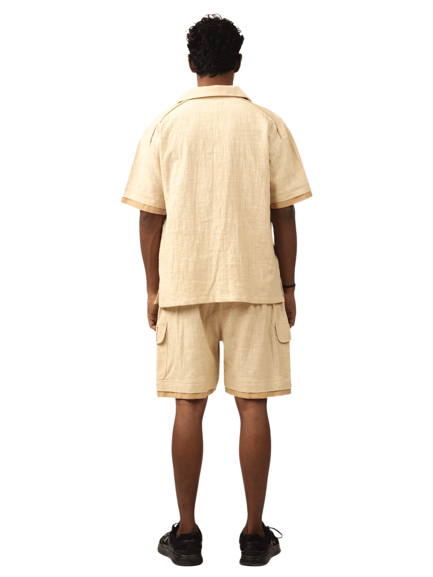 Beige khaddar button-down - Image 6