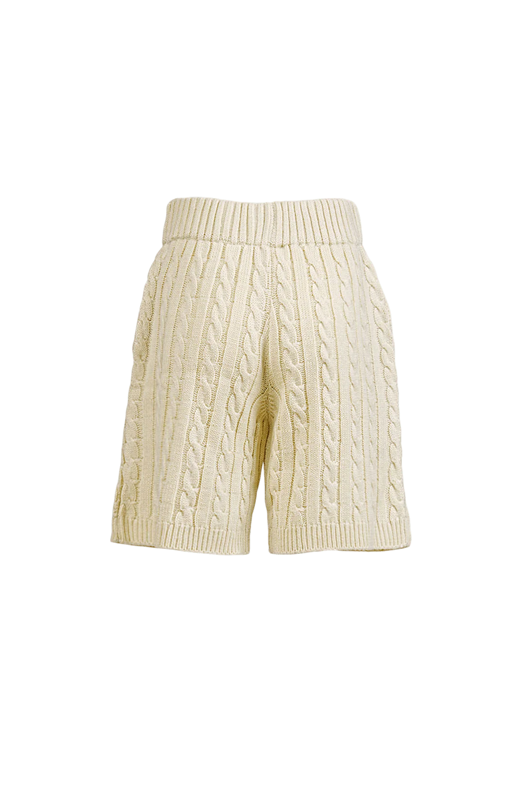 Beige knit jacquard shorts - Image 5