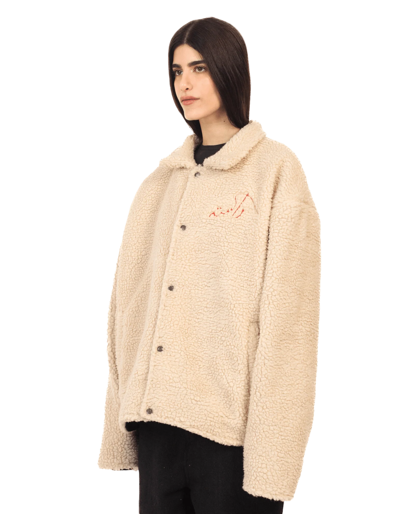 Beige sherpa jacket - Image 12