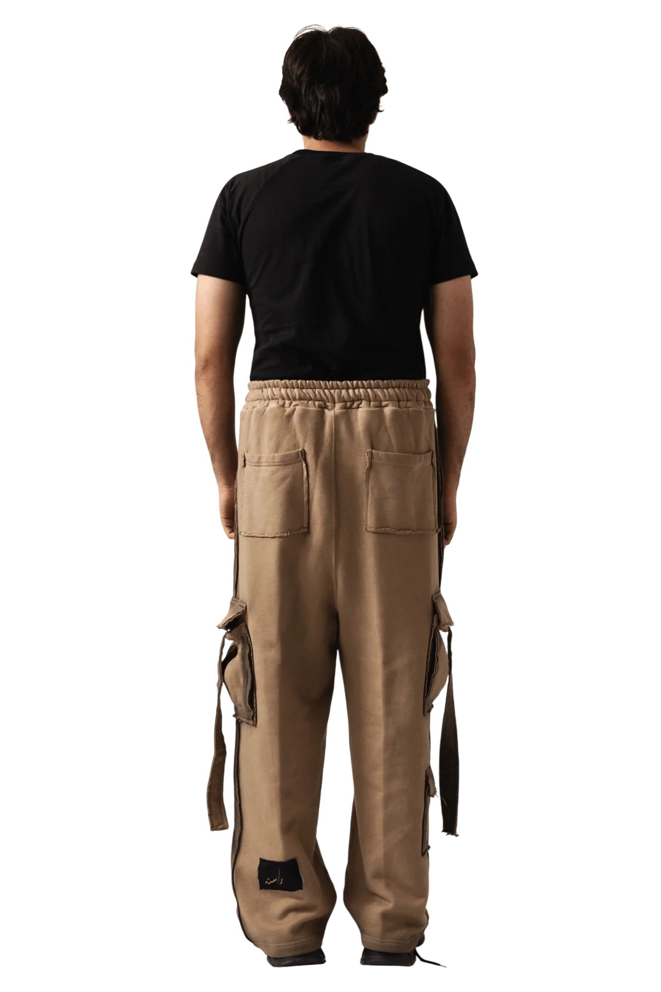 Beige spray fade logo cargo - Image 9