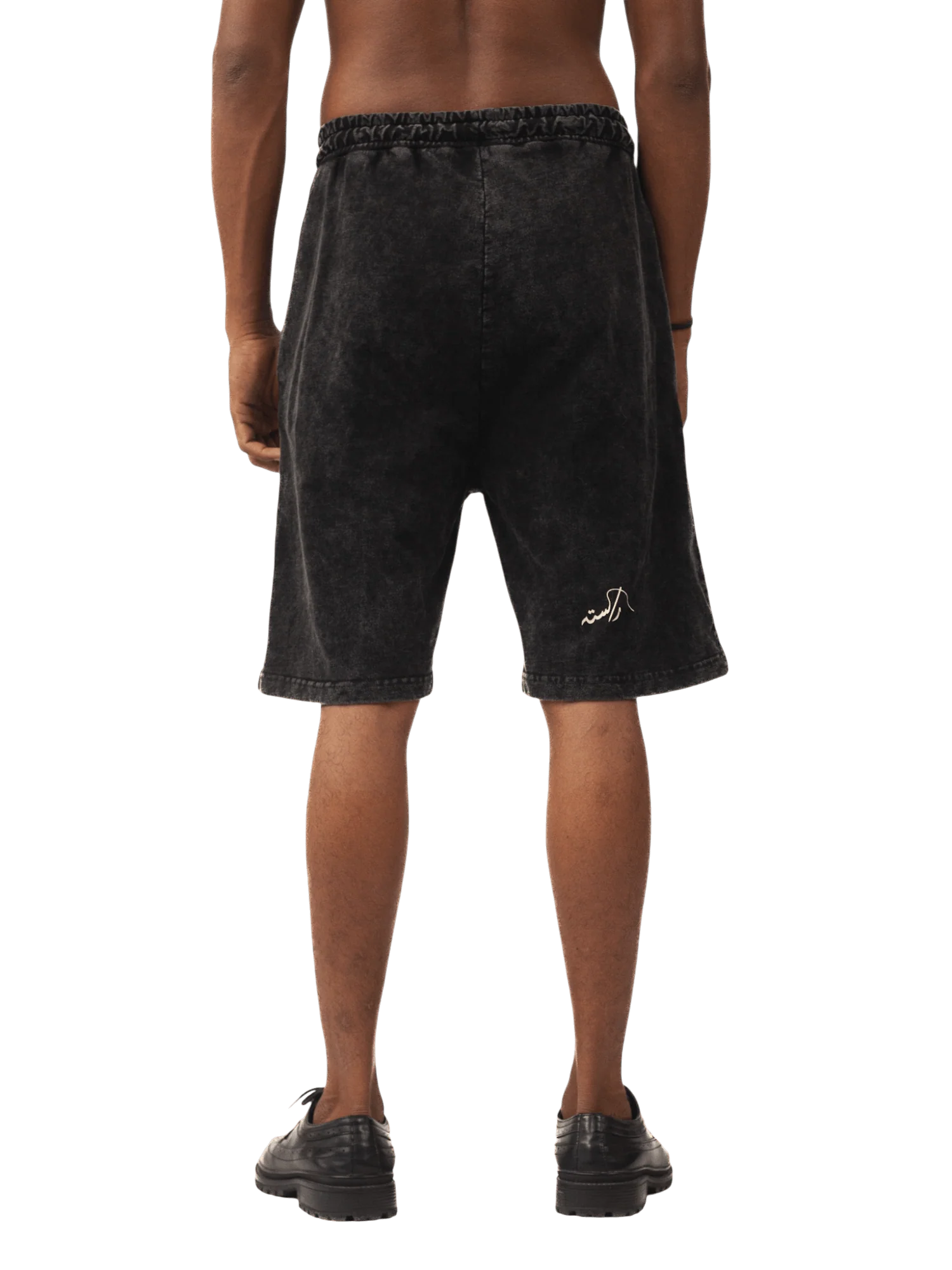 Black acid wash made in PAK shorts (V5) - Image 5