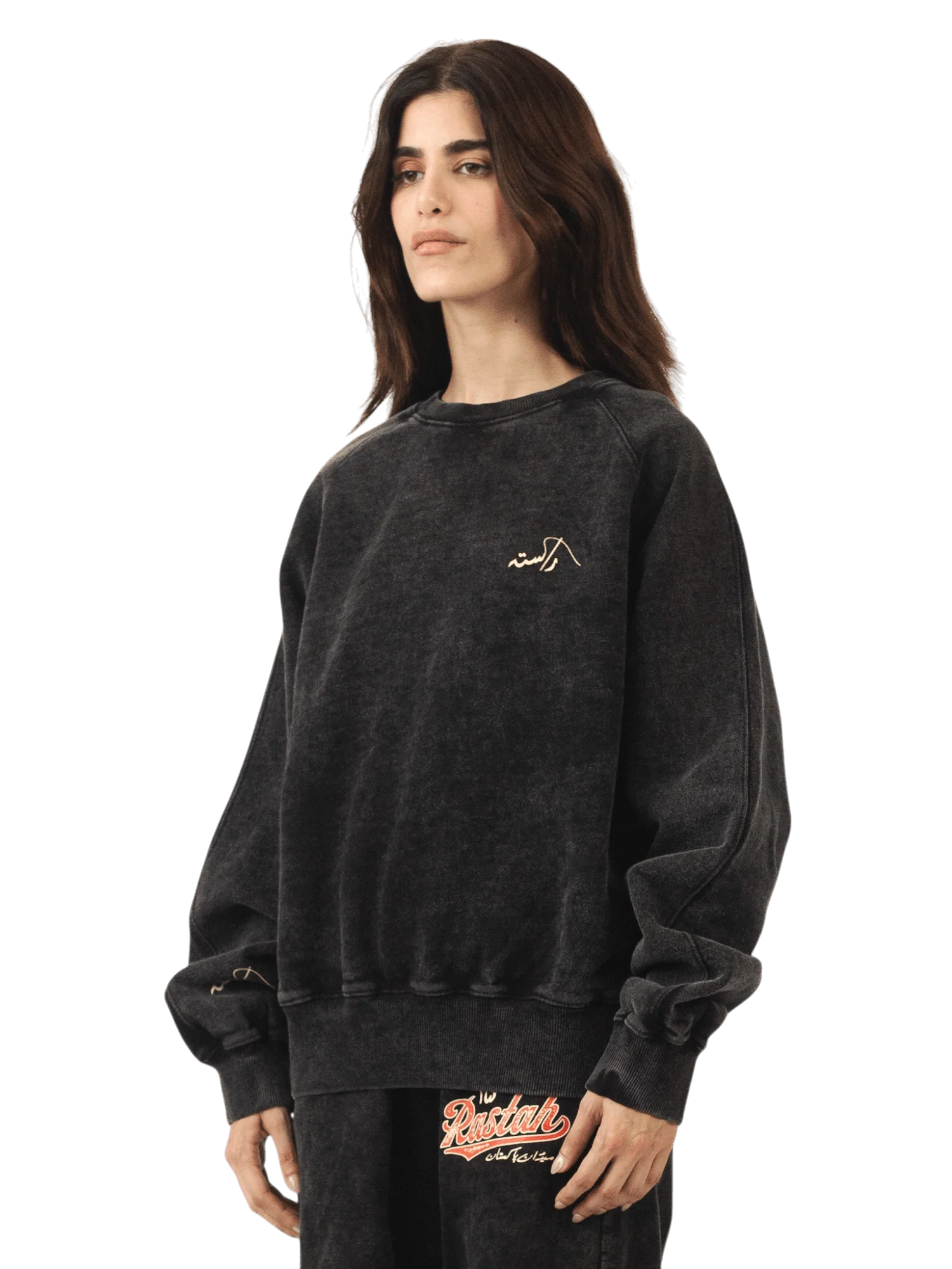 Black acid wash made in PAK sweatshirt (V5) - Image 10