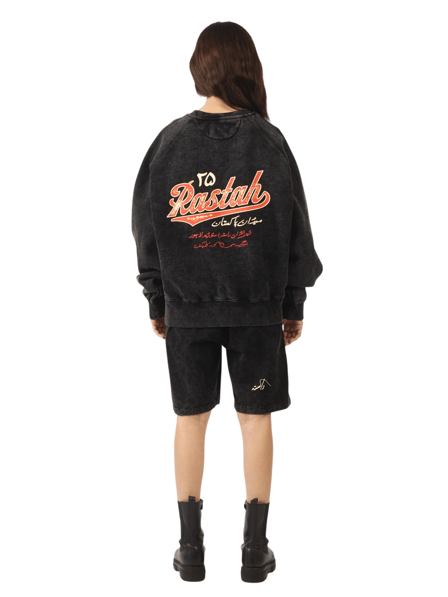 Black acid wash made in PAK sweatshirt (V5) - Image 12