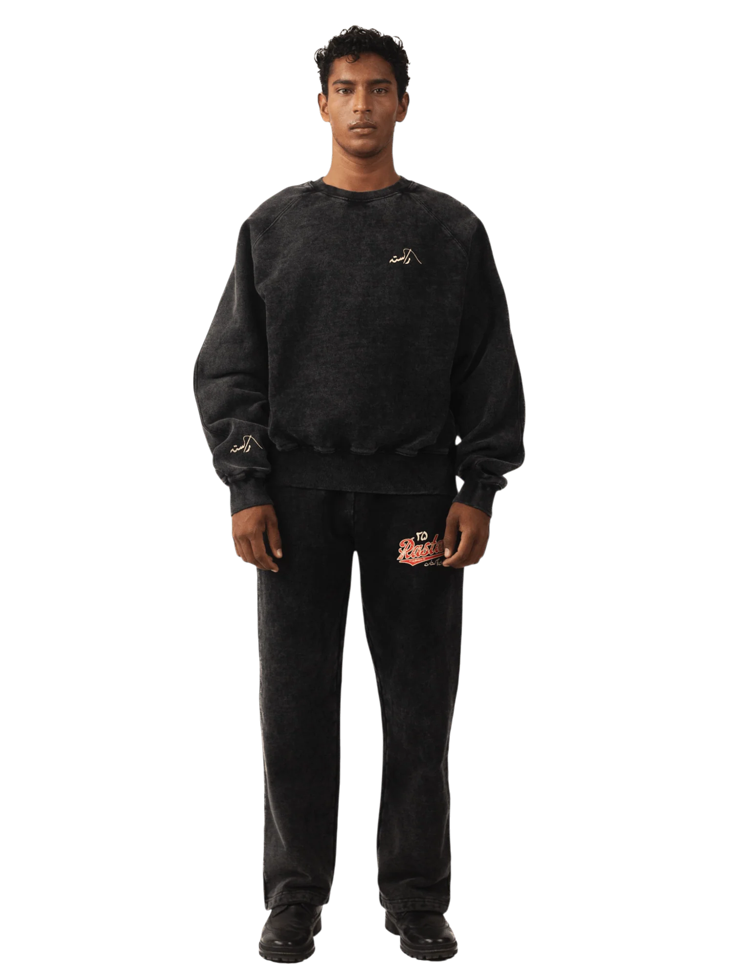 Black acid wash made in PAK sweatshirt (V5) - Image 3