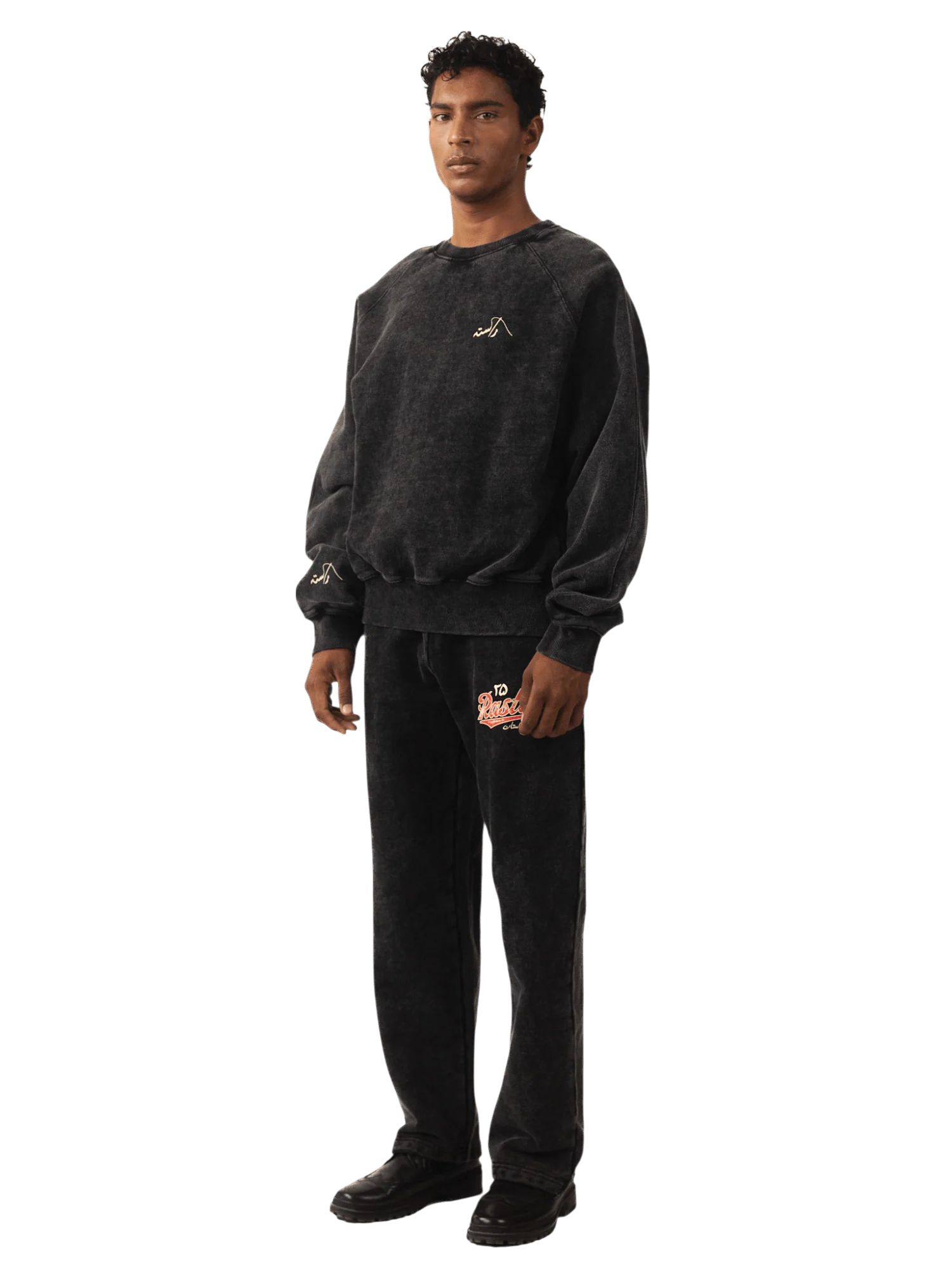 Black acid wash made in PAK sweatshirt (V5) - Image 5