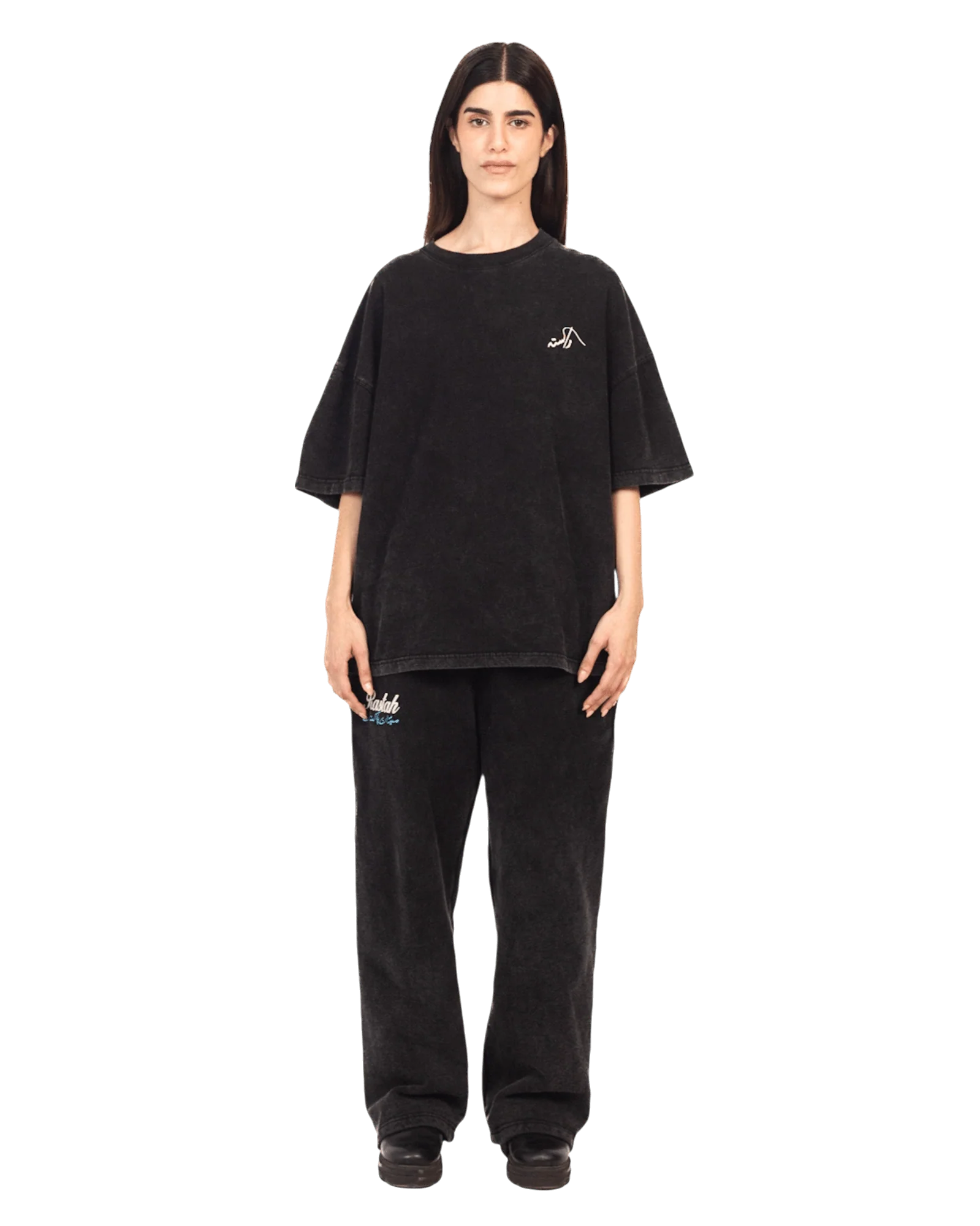 Black acid wash made in PAK T-shirt (V4) - Image 10