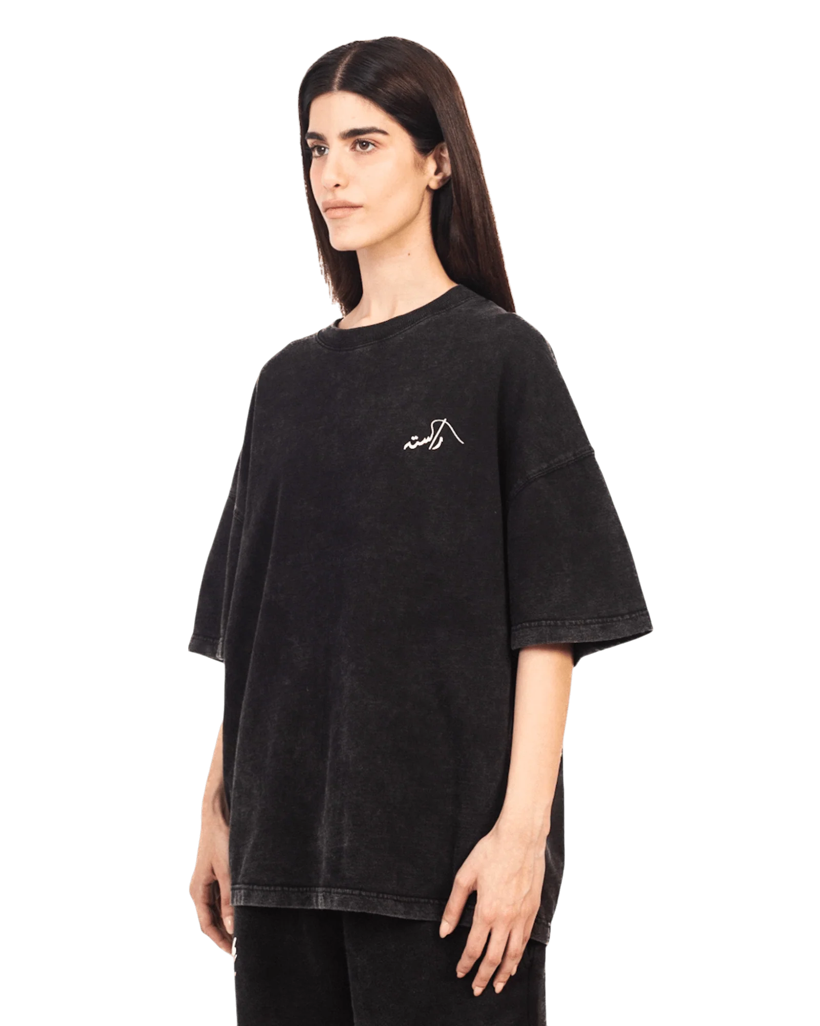 Black acid wash made in PAK T-shirt (V4) - Image 11