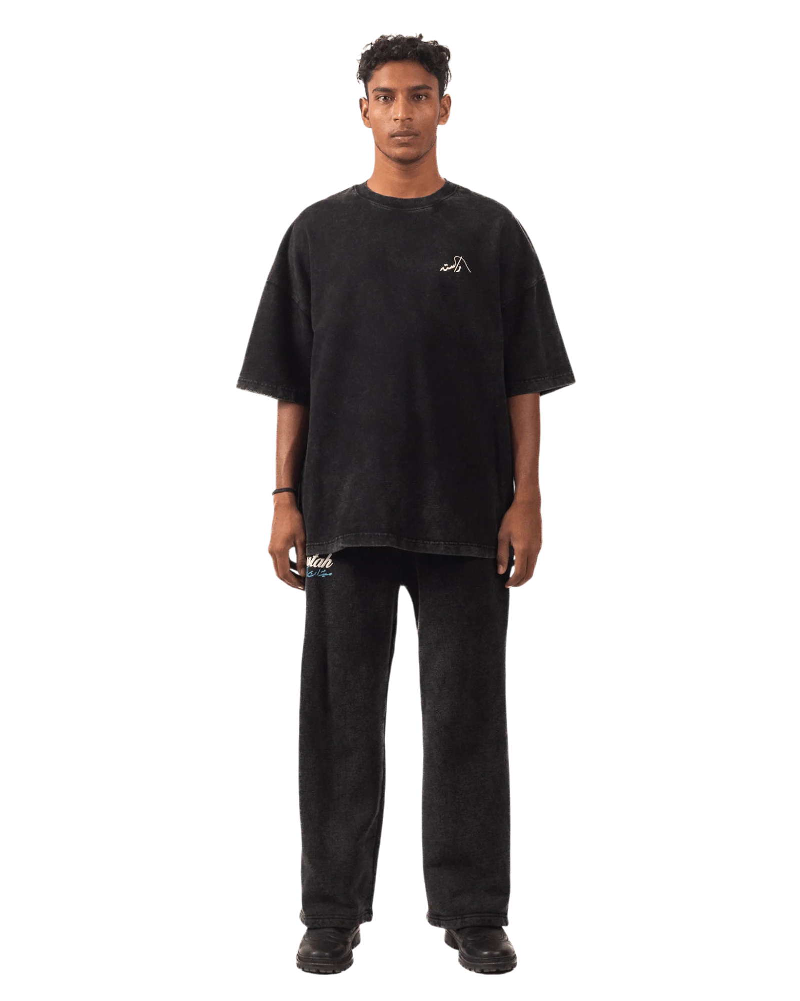 Black acid wash made in PAK T-shirt (V4) - Image 4