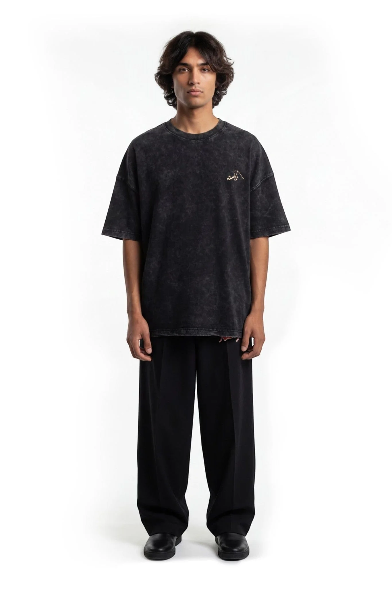 Black acid wash made in PAK T-shirt (V5) - Image 4