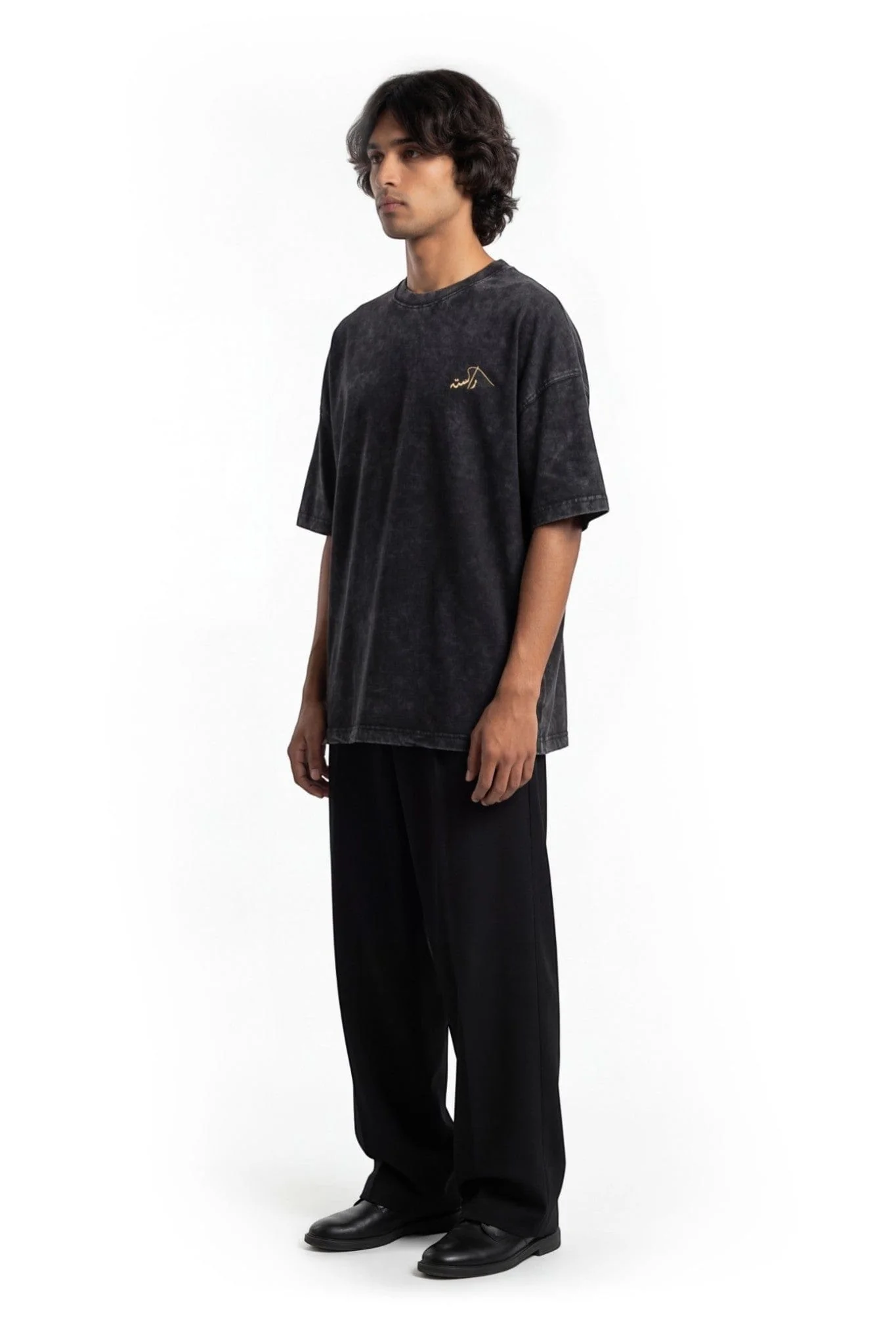 Black acid wash made in PAK T-shirt (V5) - Image 6