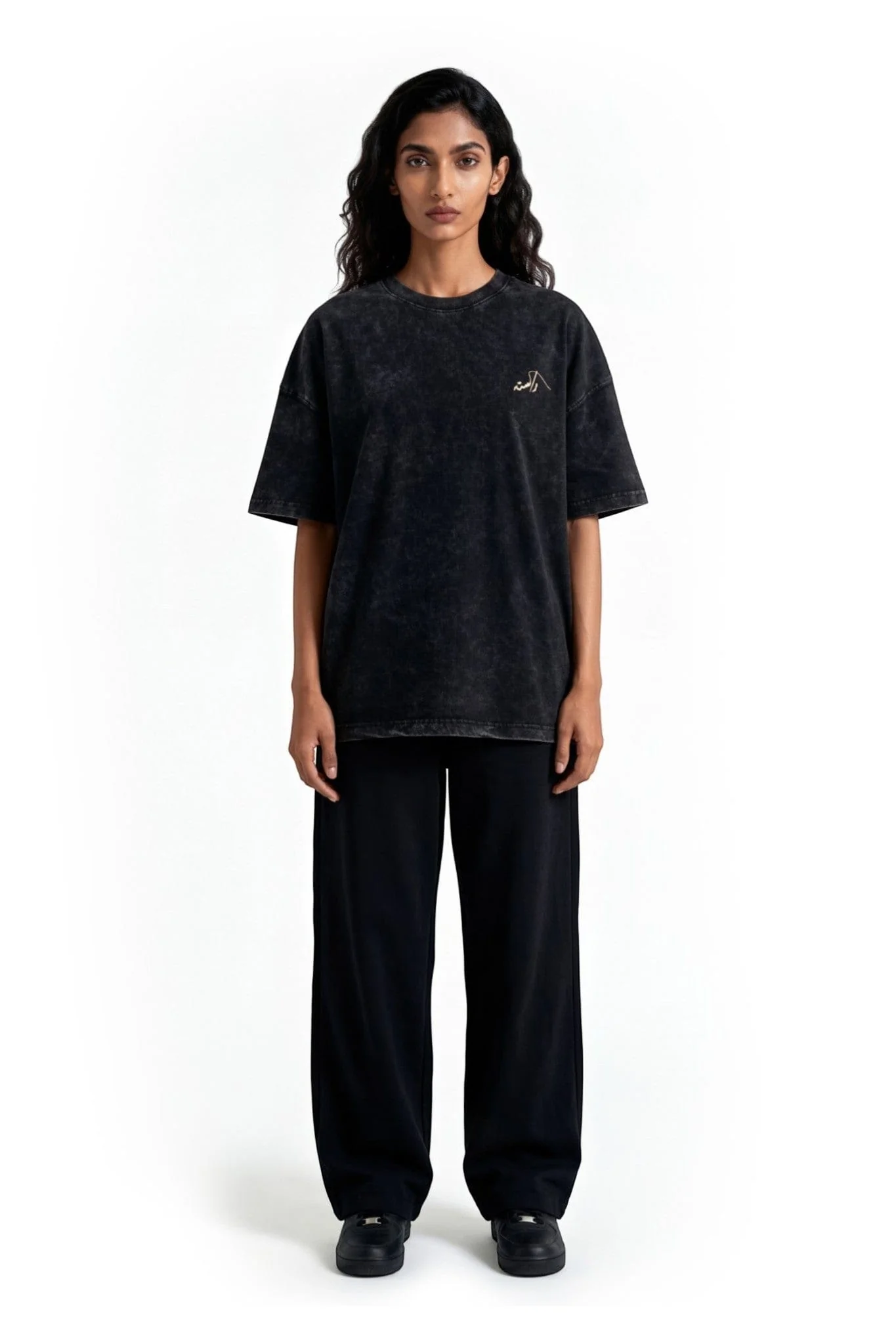 Black acid wash made in PAK T-shirt (V5) - Image 9