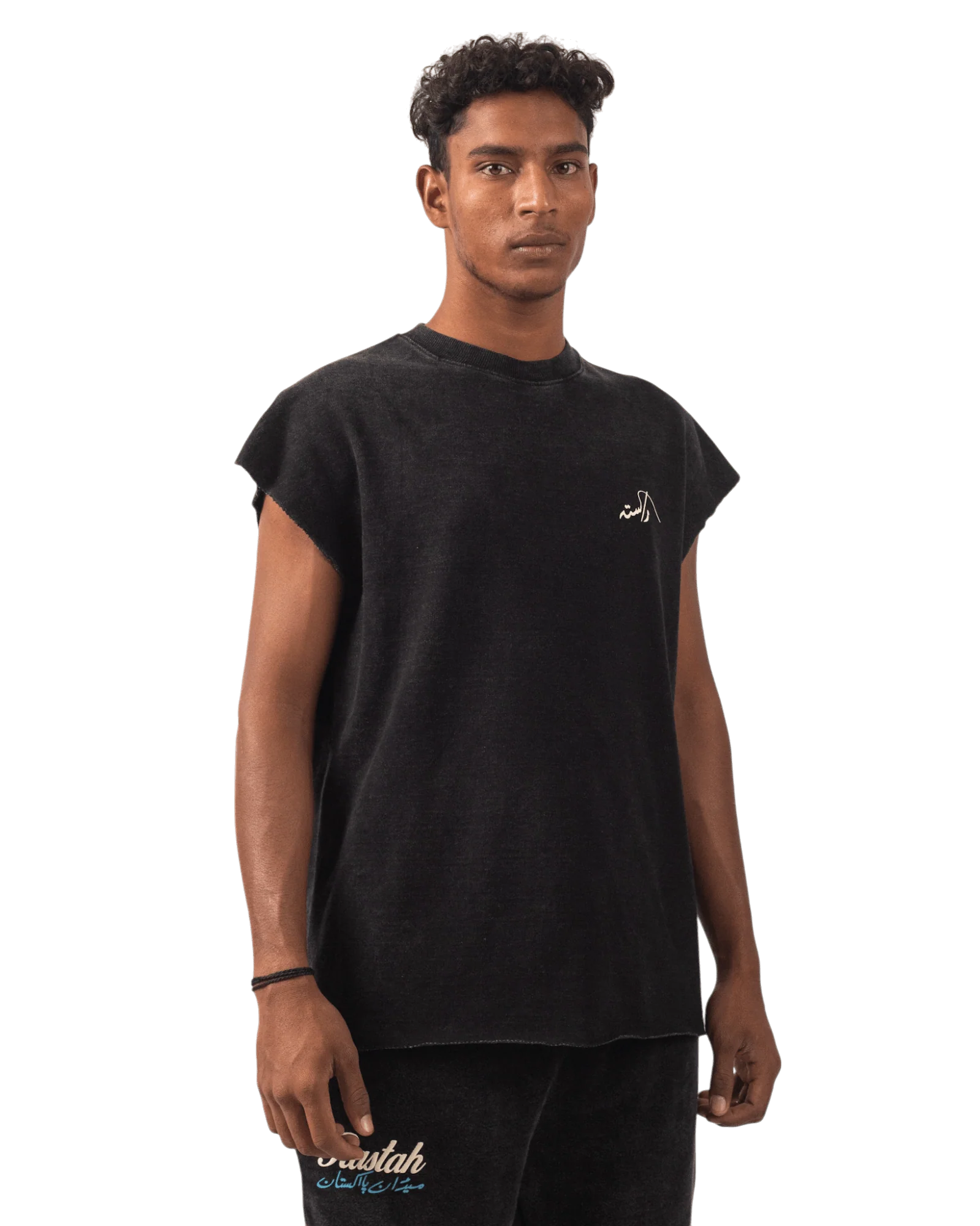 Black acid wash made in PAK tank top (V4) - Image 6