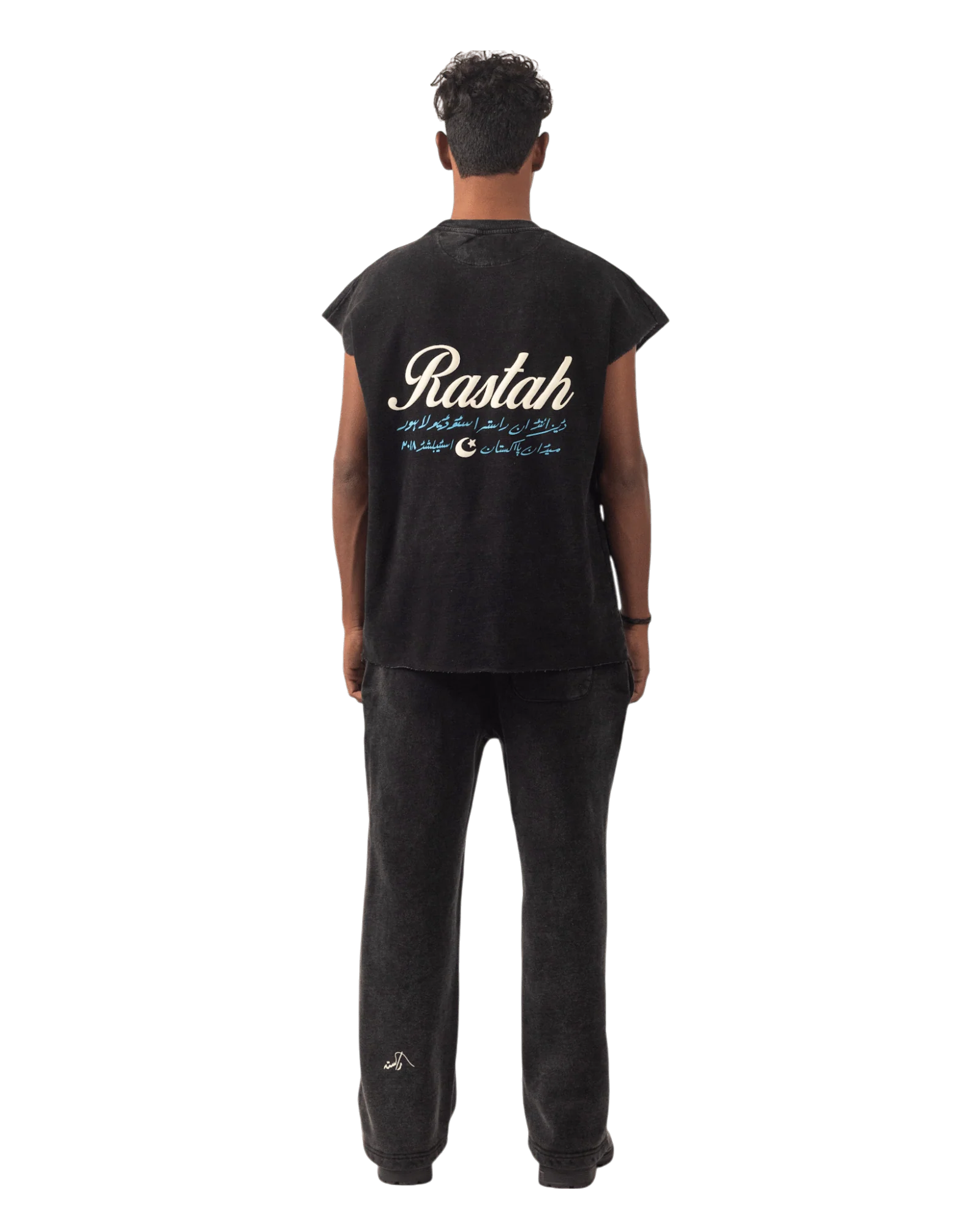 Black acid wash made in PAK tank top (V4) - Image 8