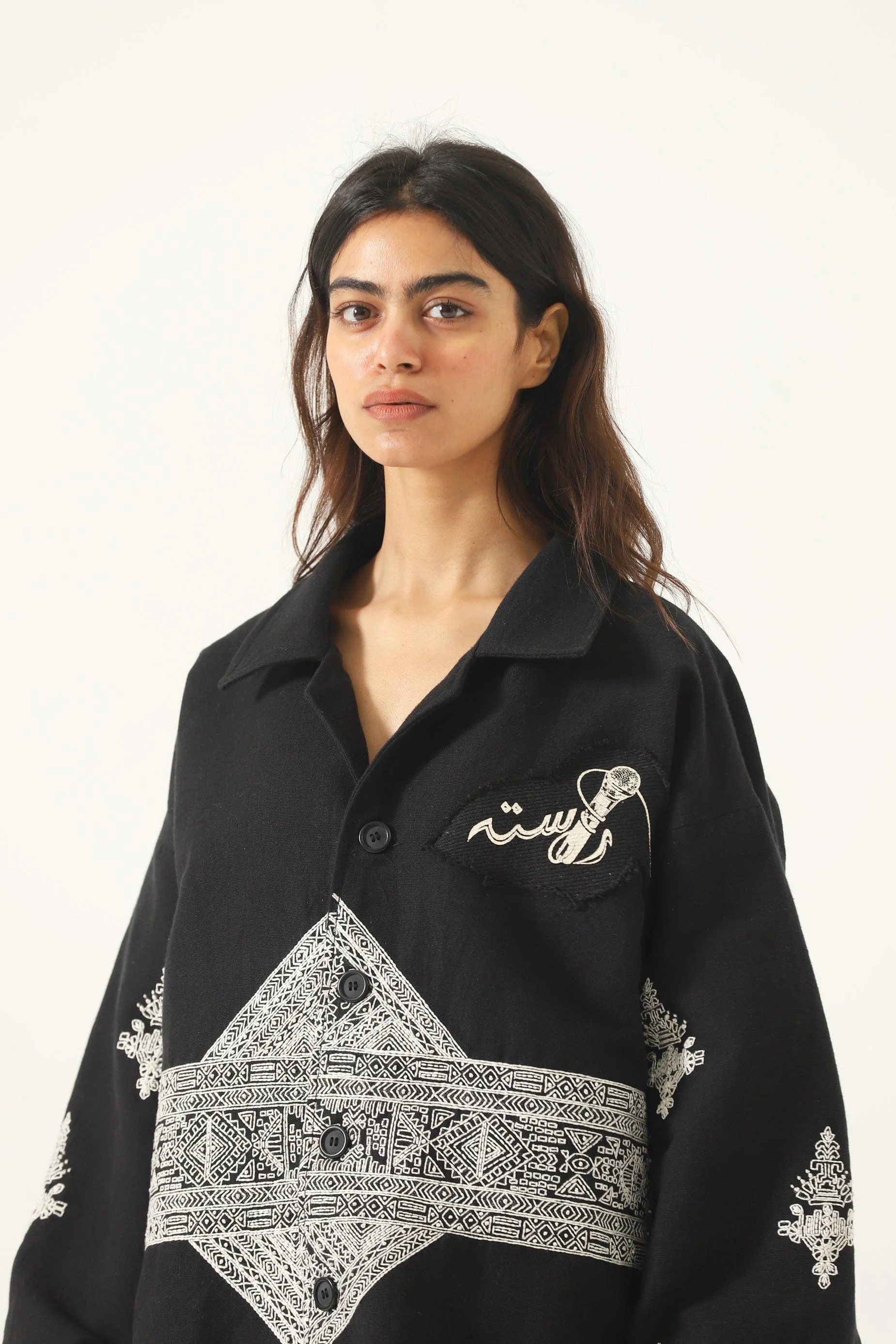 "Mulholland" hand-embroidered lightweight jacket - Image 6