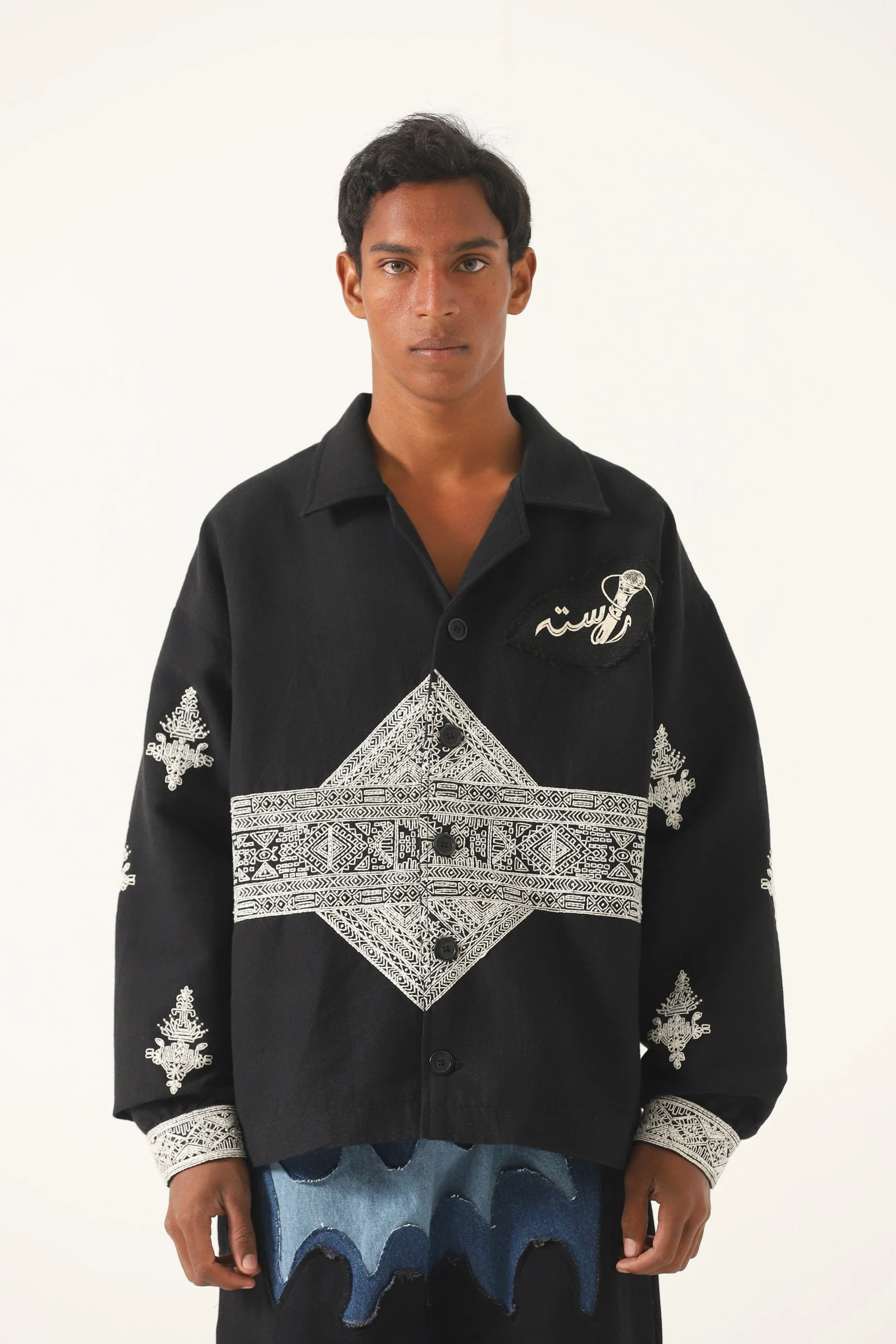 "Mulholland" hand-embroidered lightweight jacket - Image 8