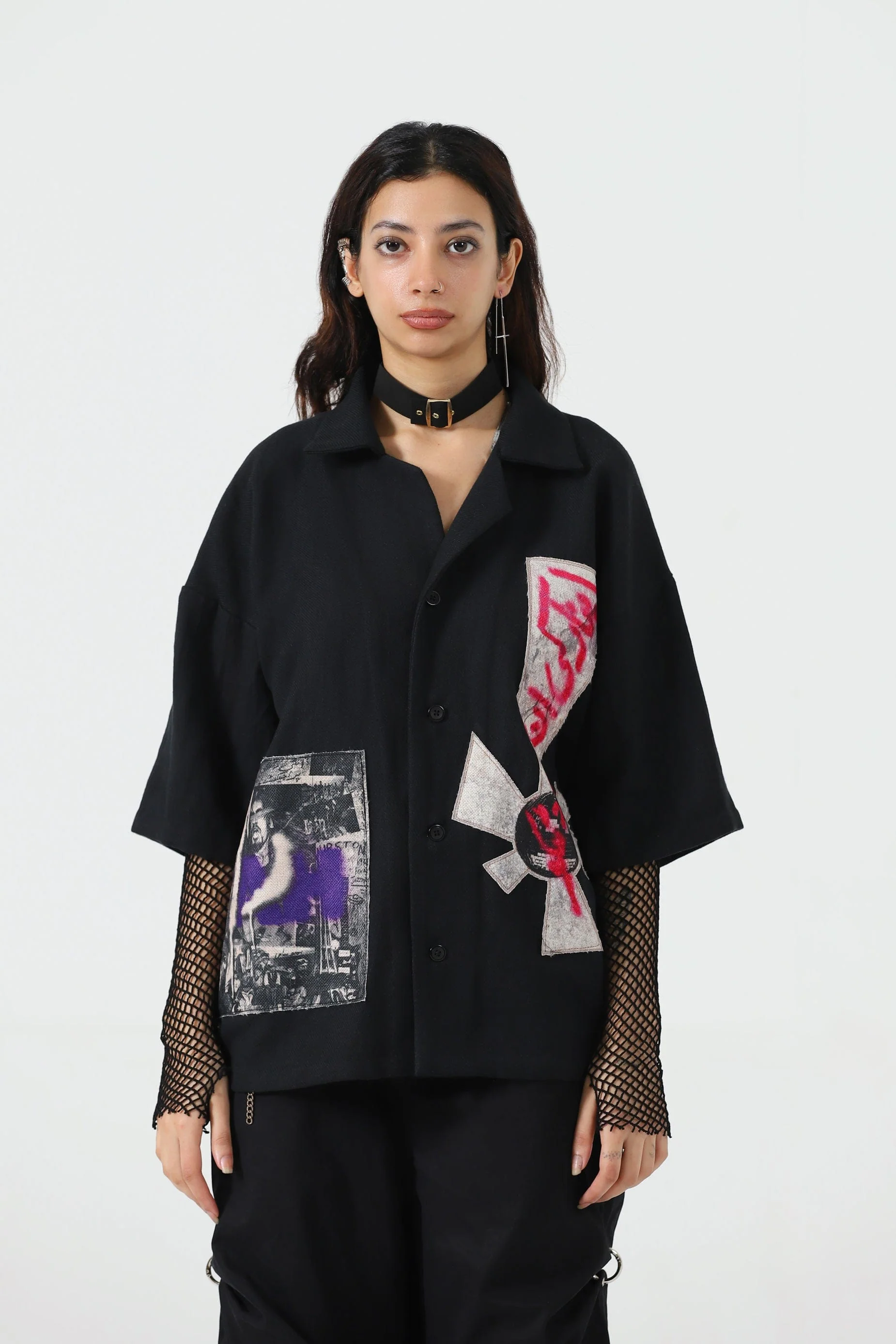 "In your heart" patchwork button-down - Image 4