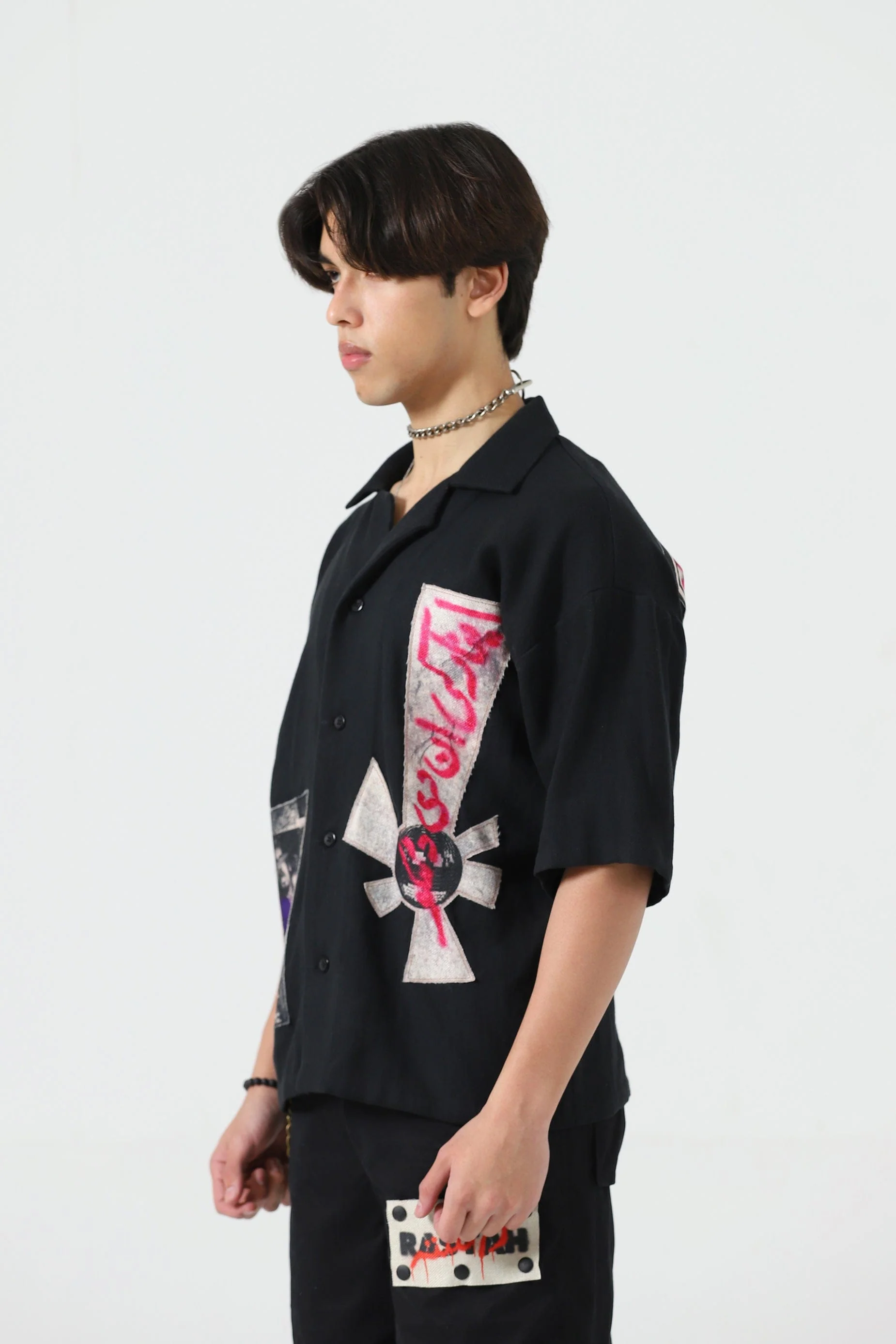 "In your heart" patchwork button-down - Image 9