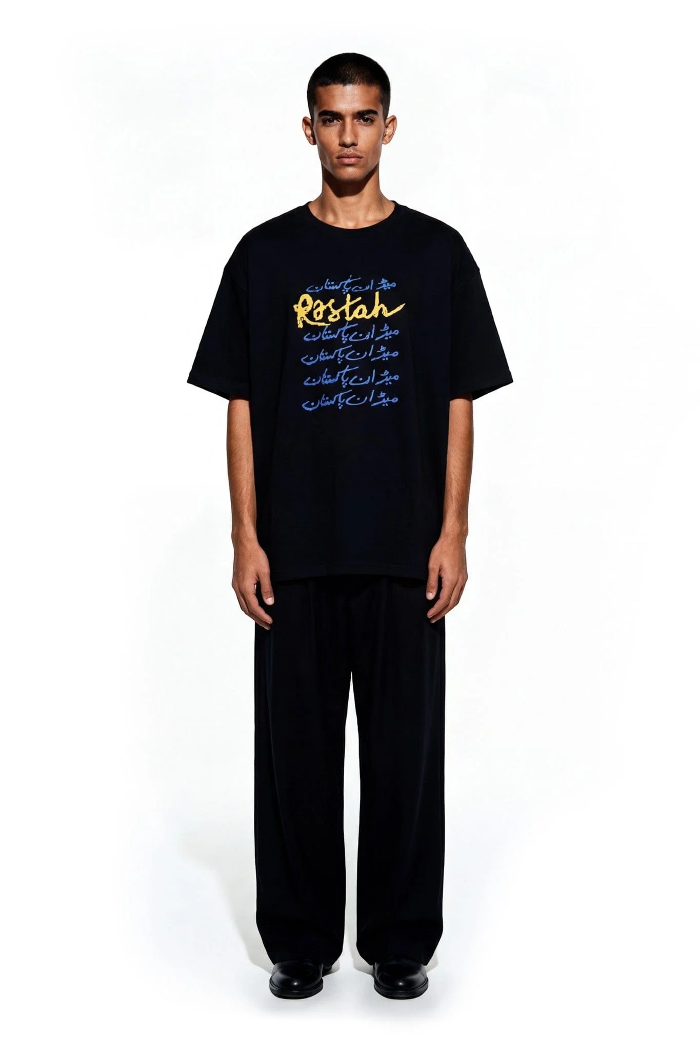 Black cascade logo T-shirt - Image 4